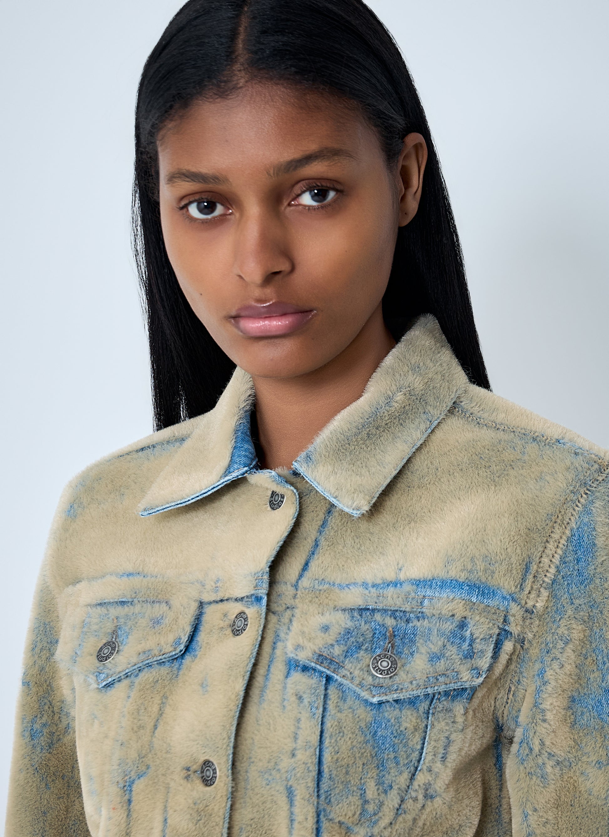 Acne Studios Women Flocked Denim Jacket ACNE STUDIOS