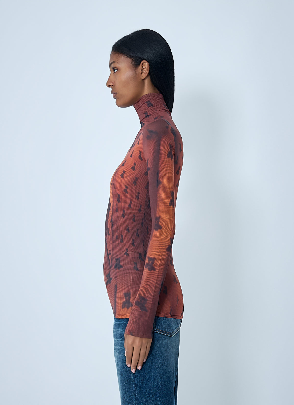 Acne Studios Women Print Mesh Top ACNE STUDIOS