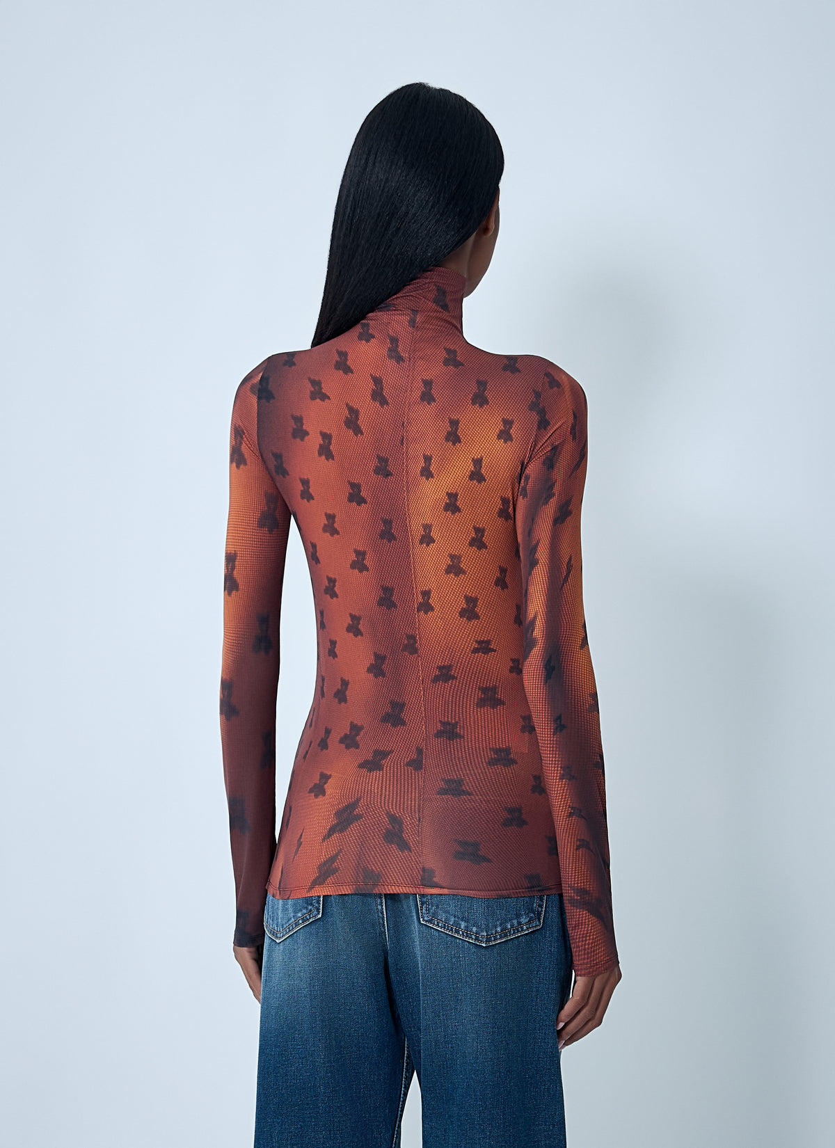 Acne Studios Women Print Mesh Top ACNE STUDIOS