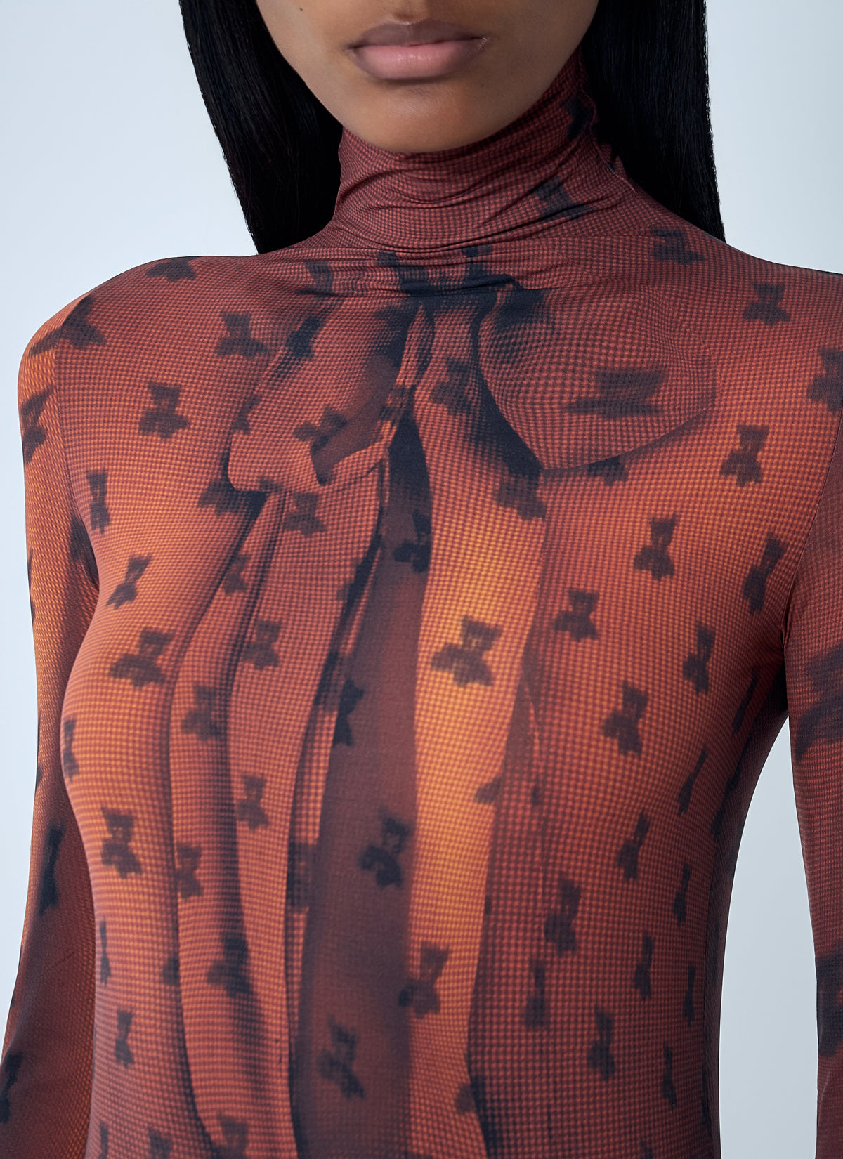 Acne Studios Women Print Mesh Top ACNE STUDIOS