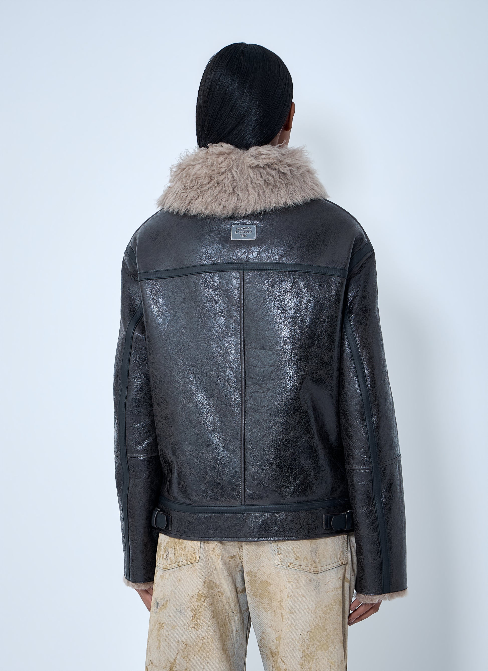 Acne Studios Women Leather Shearling Jacket ACNE STUDIOS