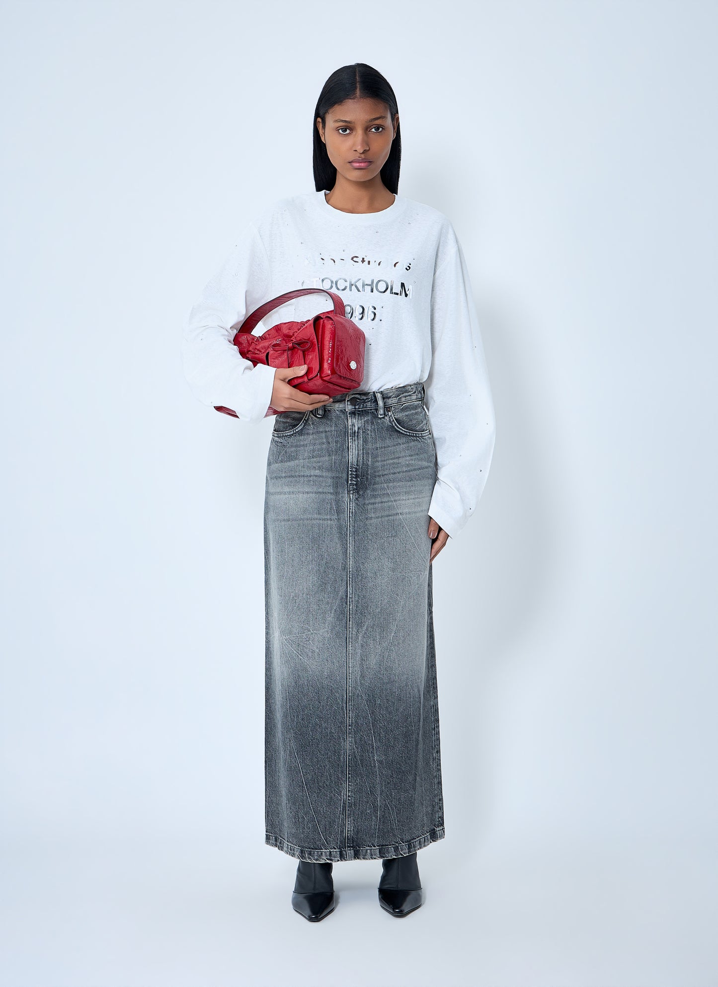 Acne Studios Women Denim Maxi Skirt ACNE STUDIOS