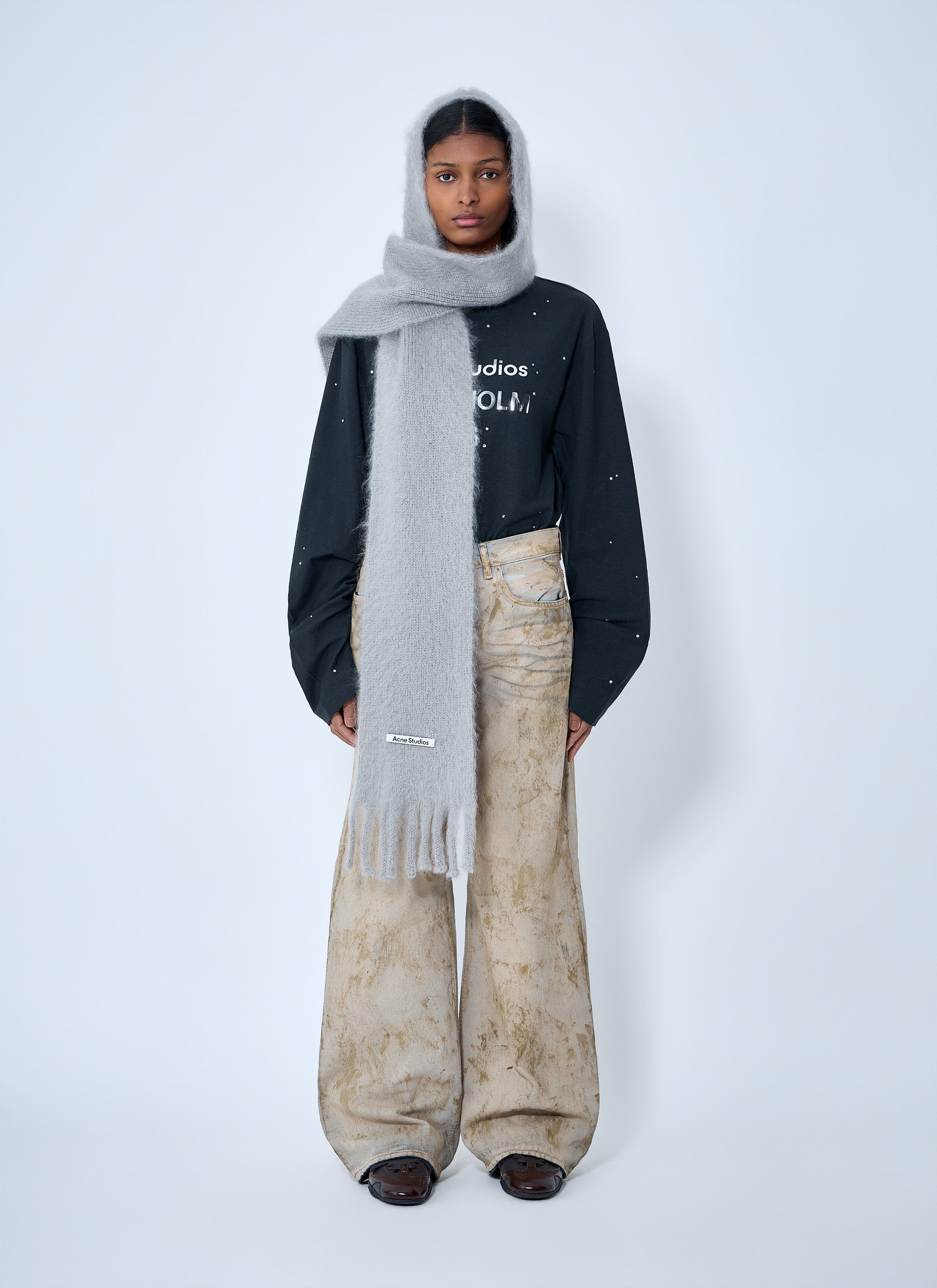 Acne Studios Women Fringed Wool Scarf ACNE STUDIOS