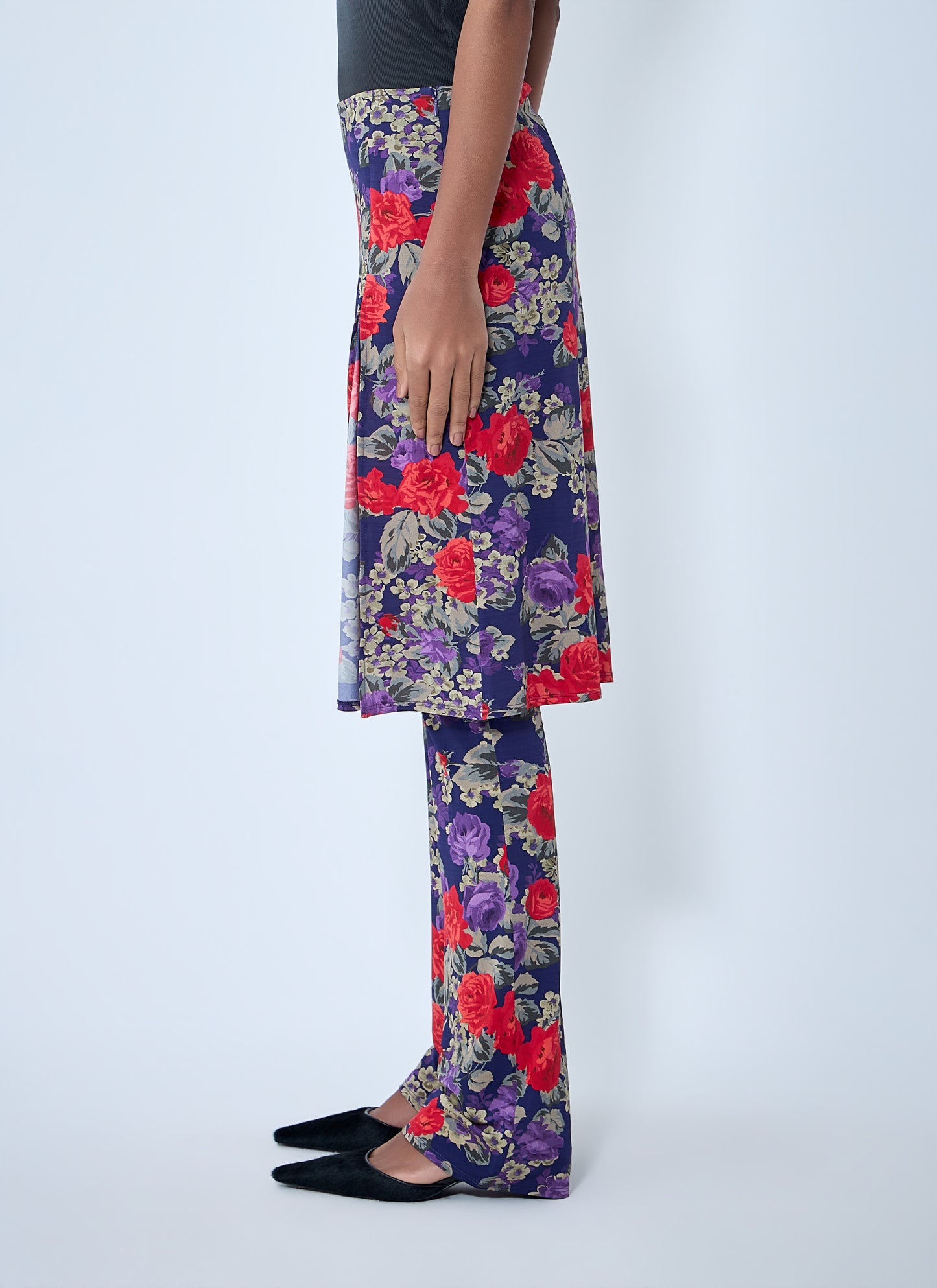 Acne Studios Women Floral Print Layered Skirt Pants ACNE STUDIOS