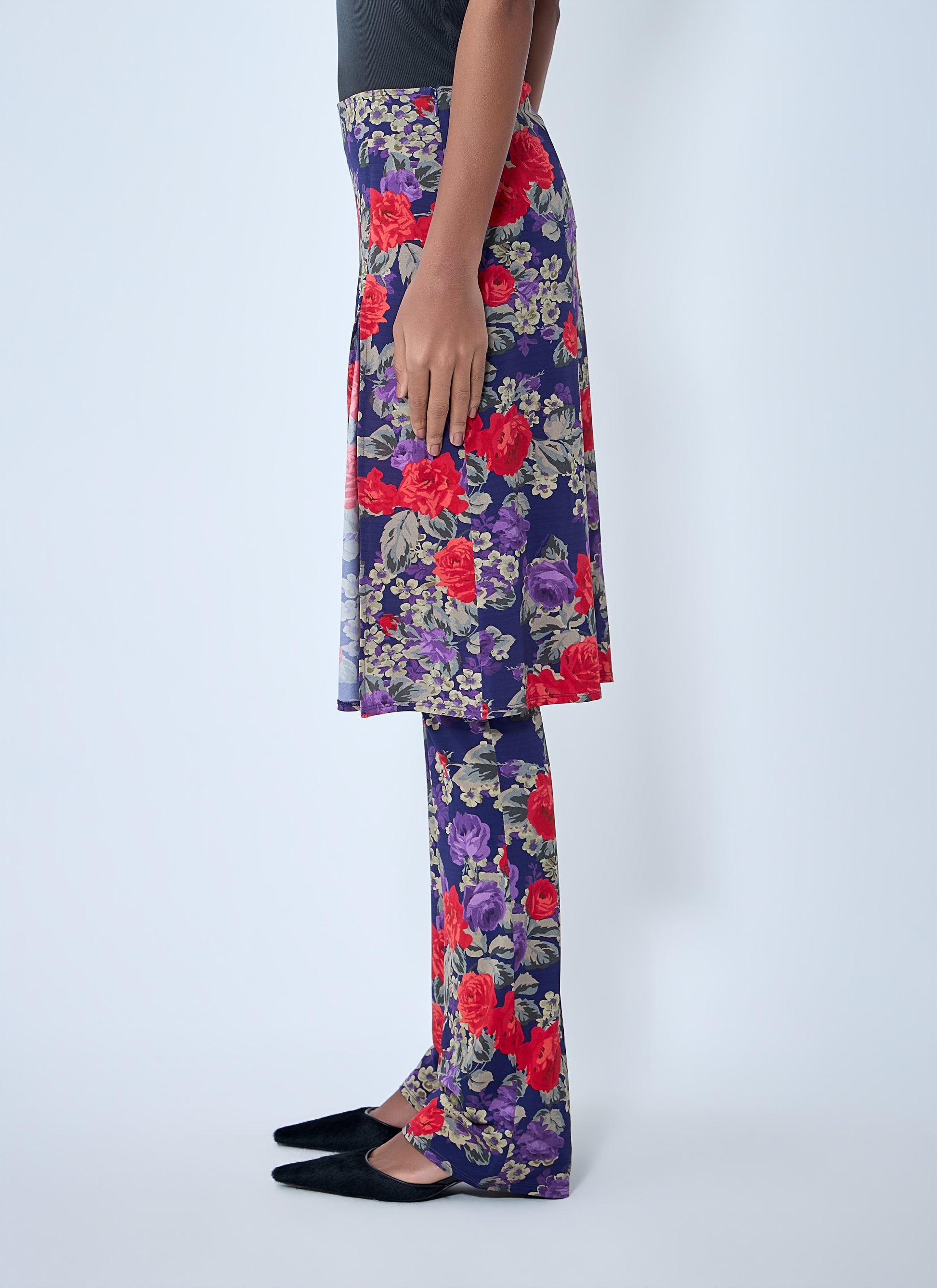 Acne Studios Women Floral Print Layered Skirt Pants ACNE STUDIOS