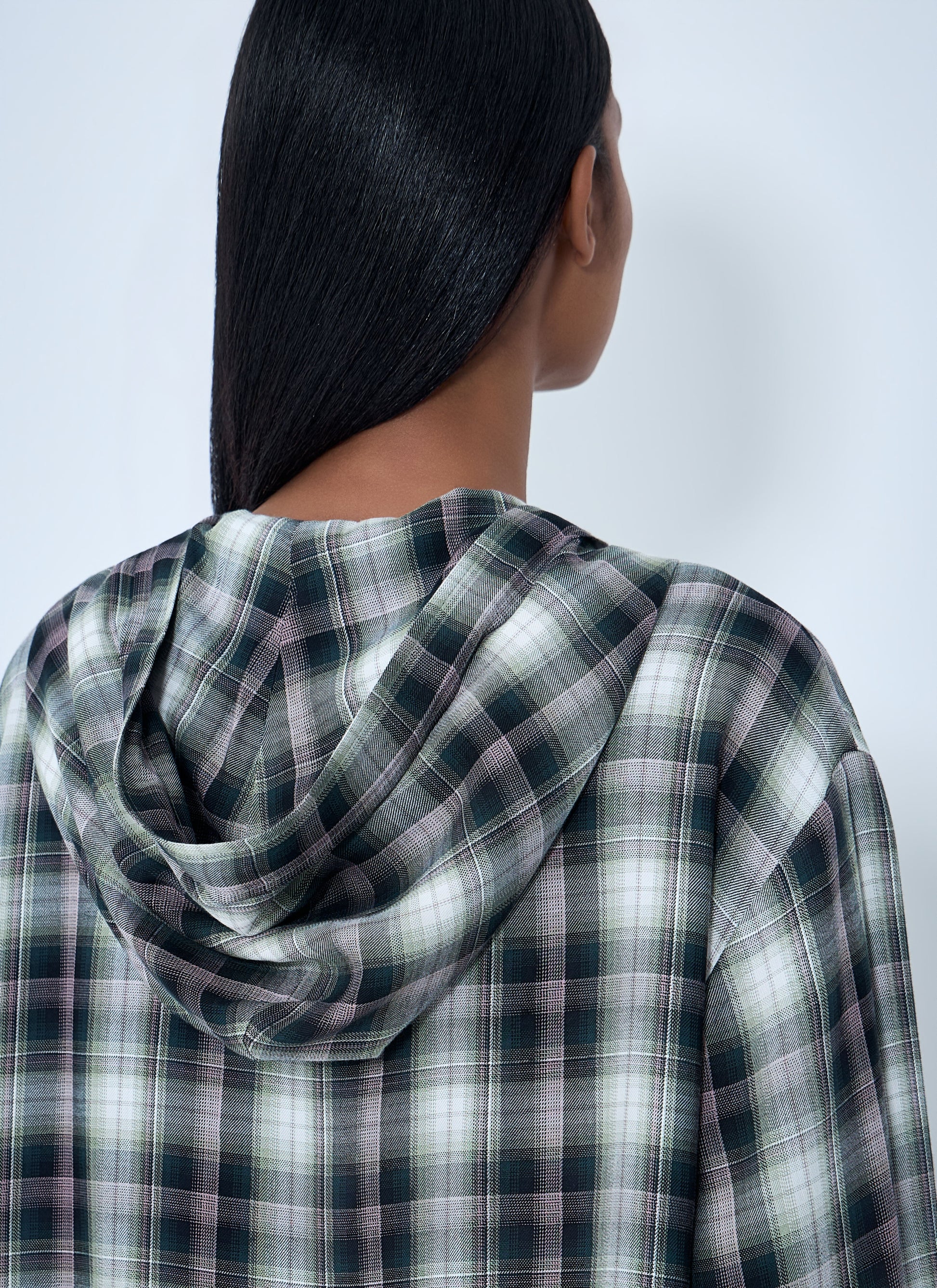 Acne Studios Women Hooded Check Shirt ACNE STUDIOS