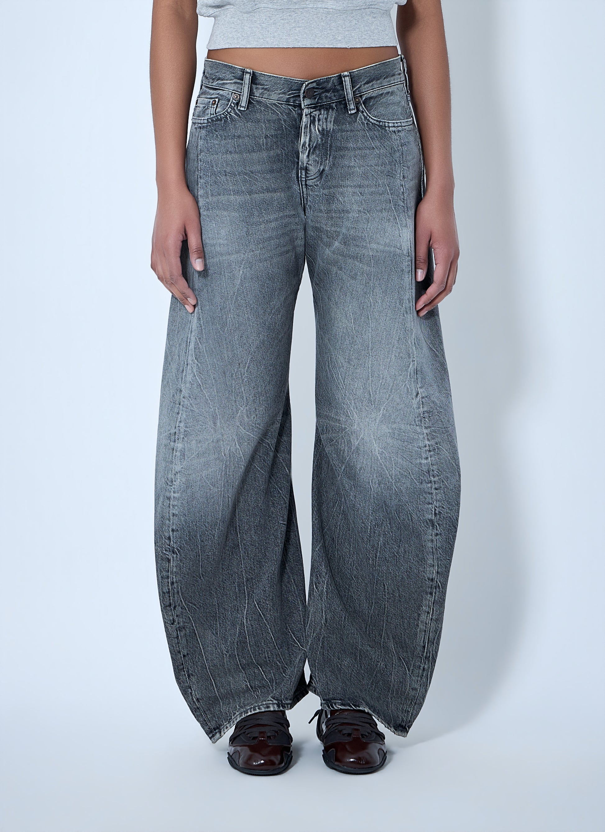 Acne Studios Women Wide-Leg Denim Trousers ACNE STUDIOS