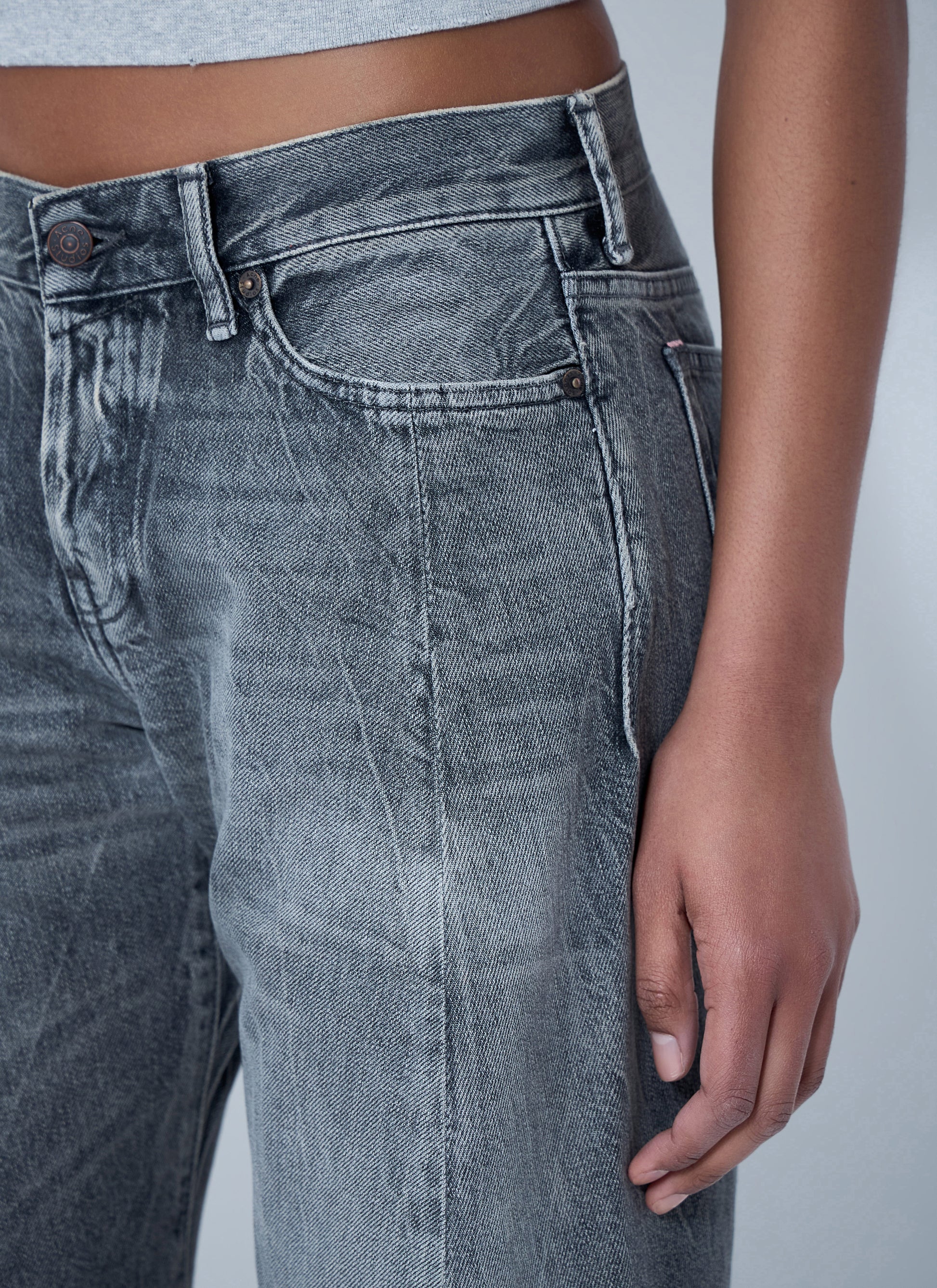 Acne Studios Women Wide-Leg Denim Trousers ACNE STUDIOS