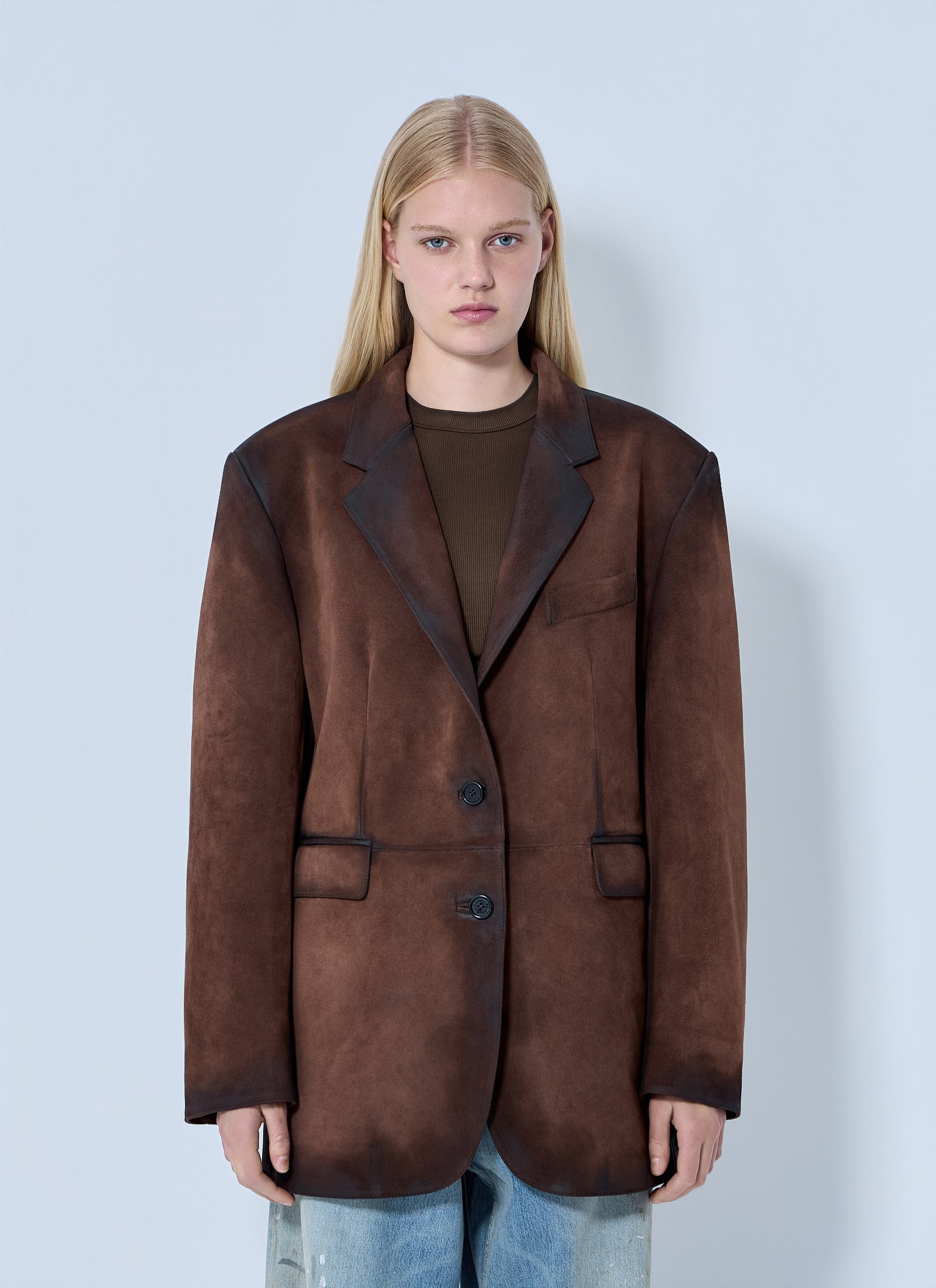 Acne Studios Women Distressed Suede Blazer ACNE STUDIOS