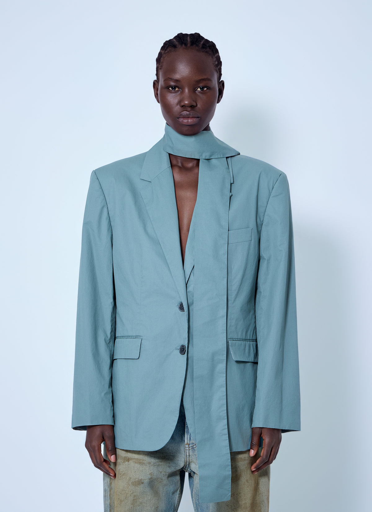 Acne Studios Women Suit Jacket With Scarf ACNE STUDIOS