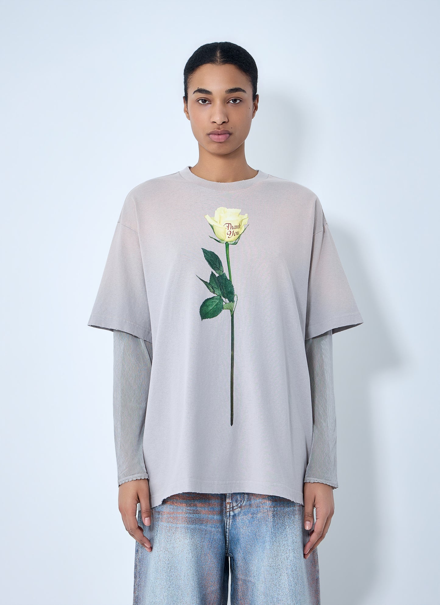 Acne Studios Women Layered Graphic T-Shirt ACNE STUDIOS