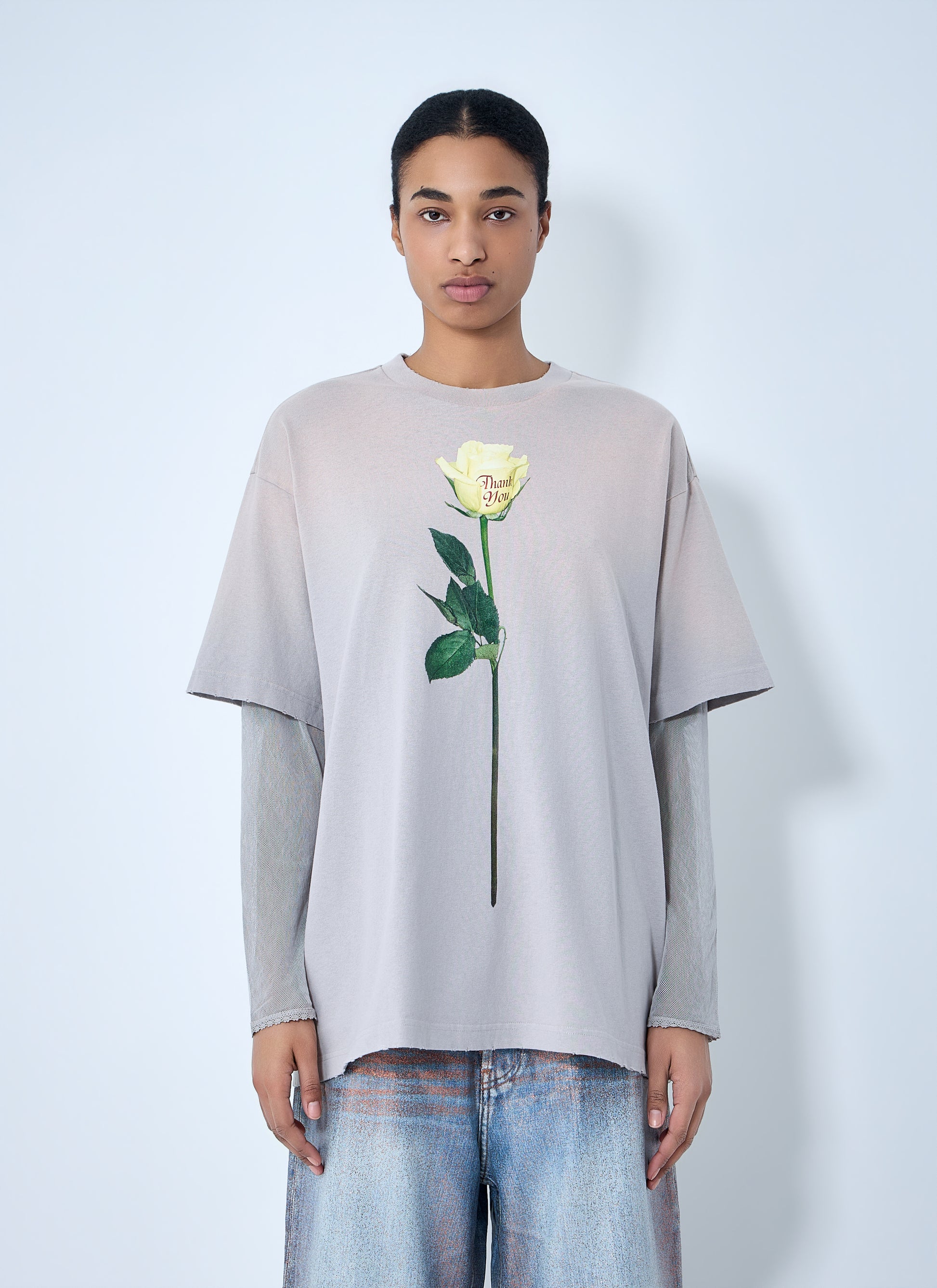 Acne Studios Women Layered Graphic T-Shirt ACNE STUDIOS