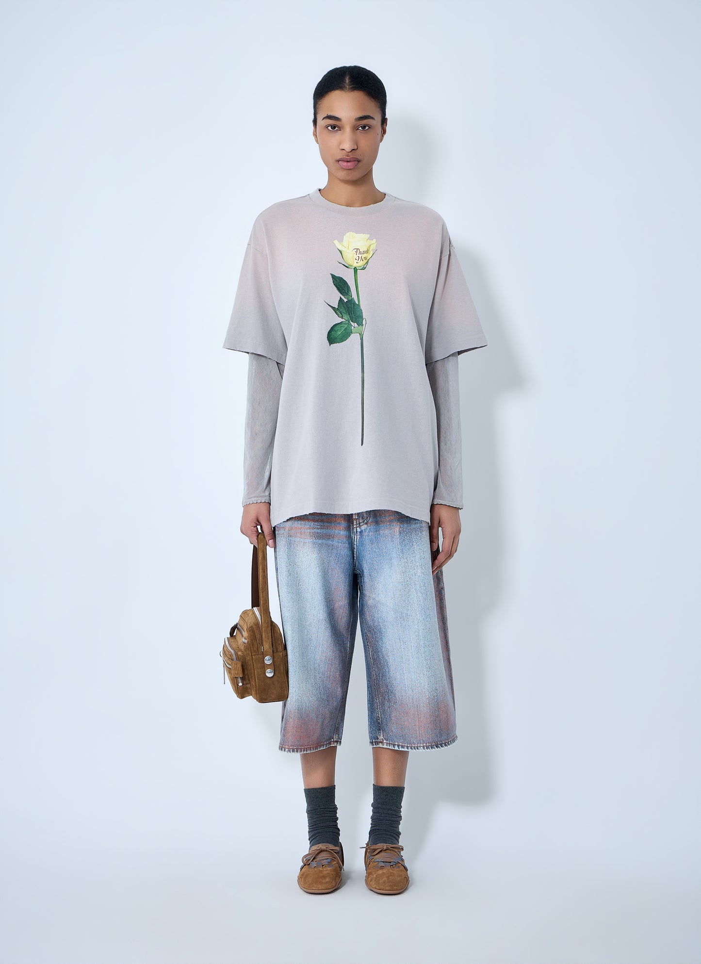 Acne Studios Women Layered Graphic T-Shirt ACNE STUDIOS