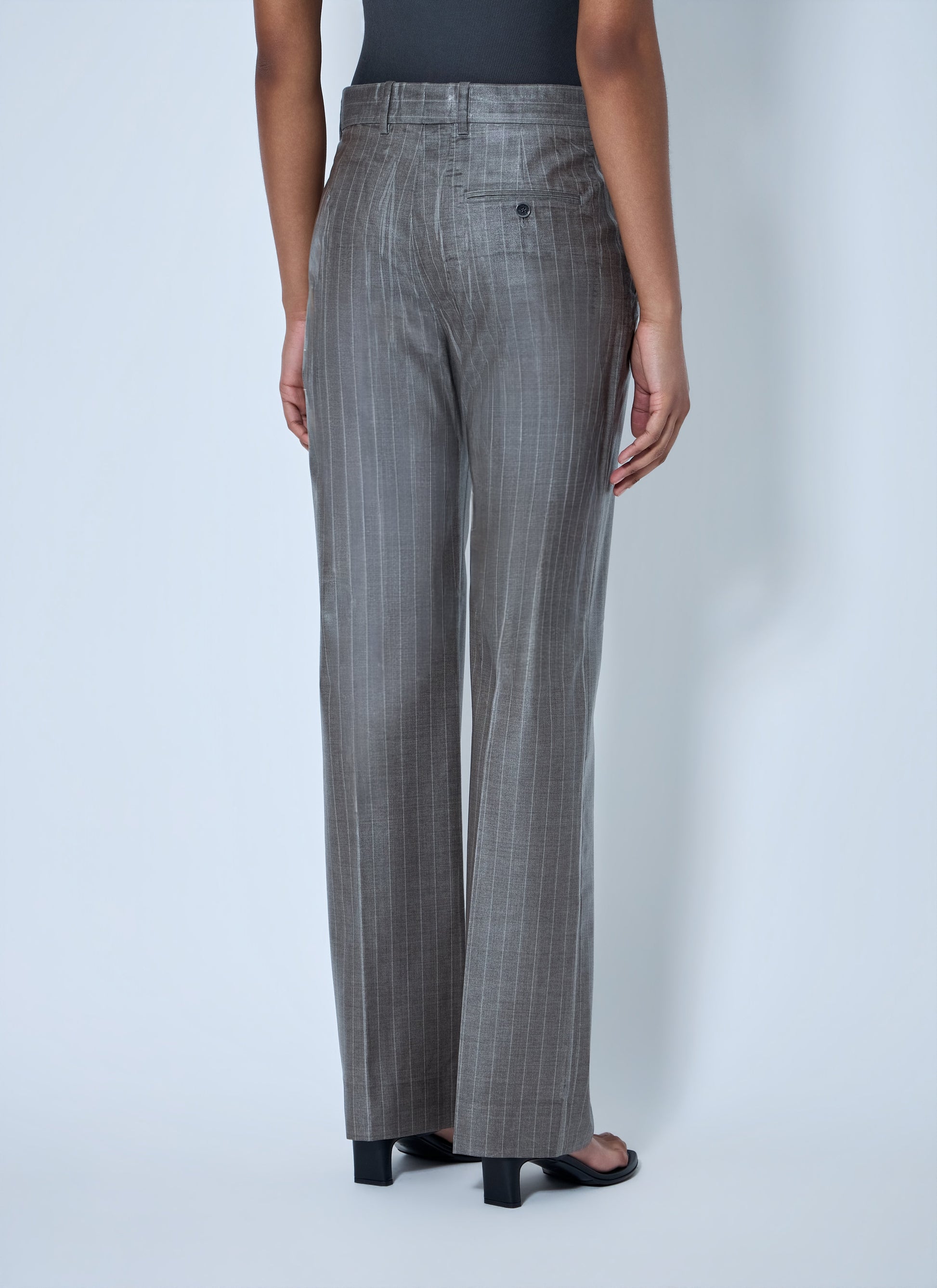 Acne Studios Women Coated Pinstripe Trousers ACNE STUDIOS