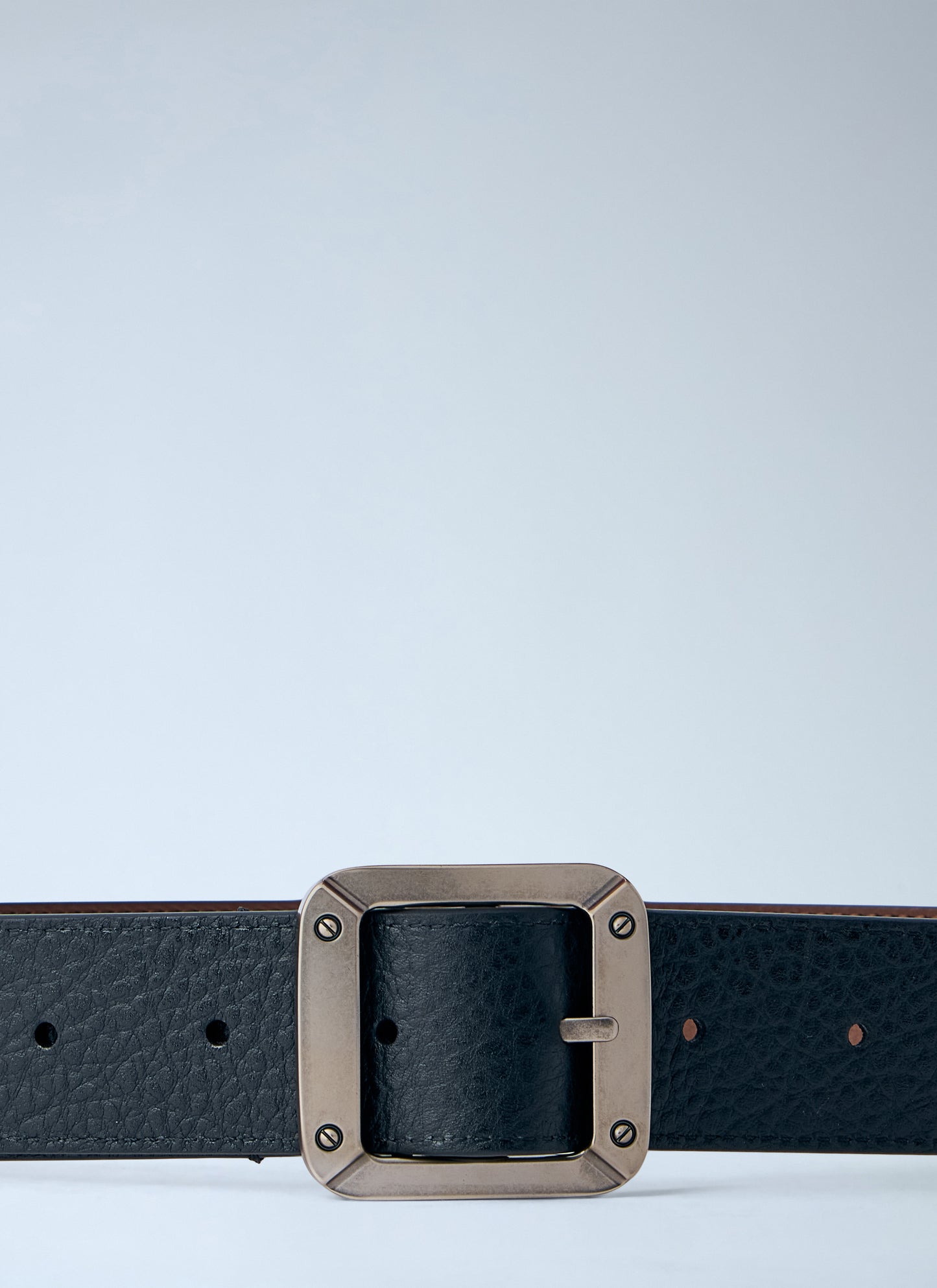 Acne Studios Women Textured Reversible Leather Belt ACNE STUDIOS