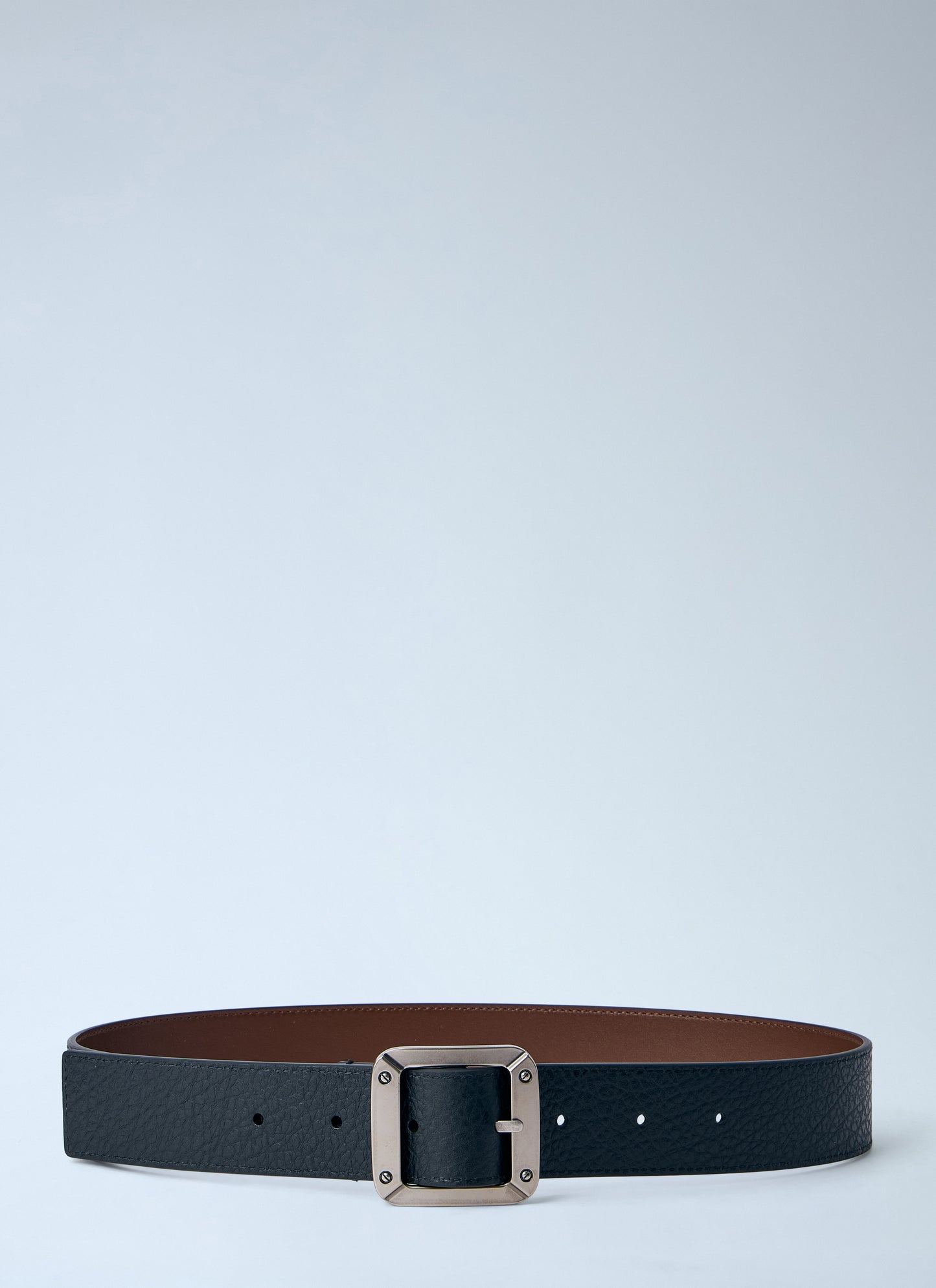 Acne Studios Women Textured Reversible Leather Belt ACNE STUDIOS