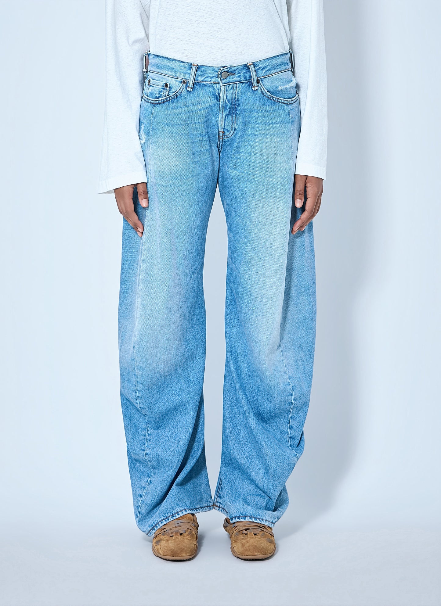 Acne Studios Women 2006F Distressed Wide Leg Jeans ACNE STUDIOS