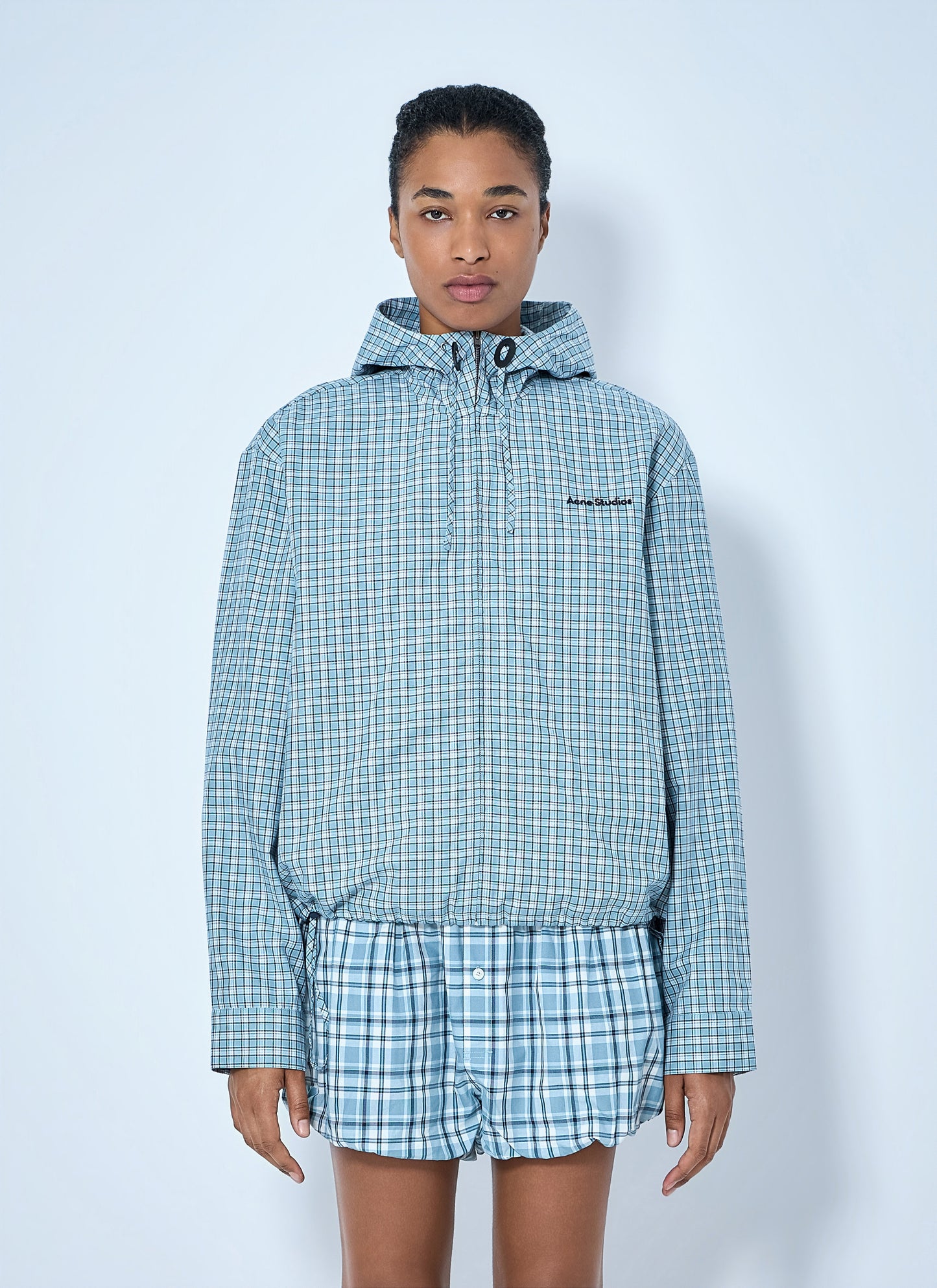 Acne Studios Women Hooded Check Jacket ACNE STUDIOS