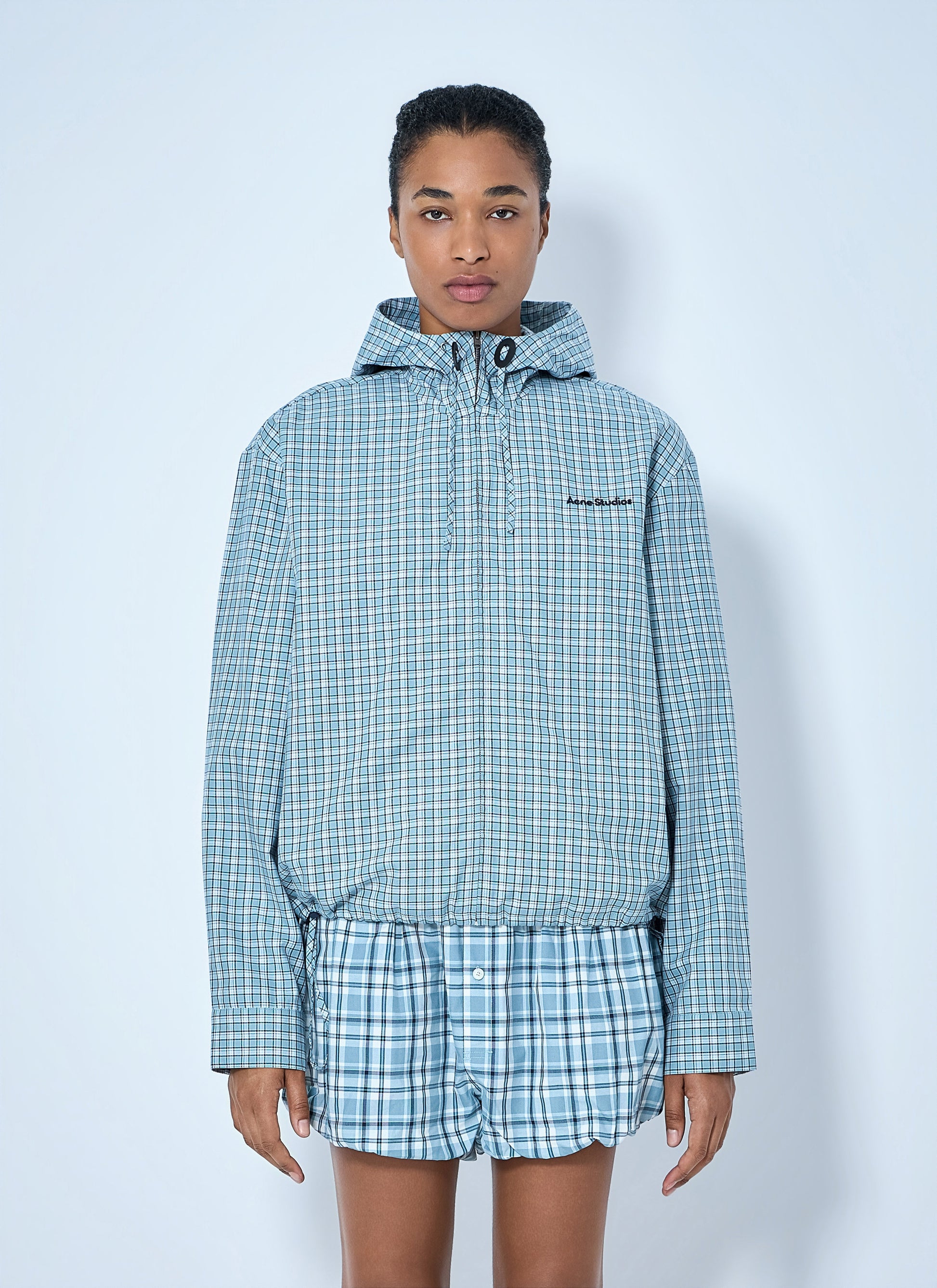 Acne Studios Women Hooded Check Jacket ACNE STUDIOS