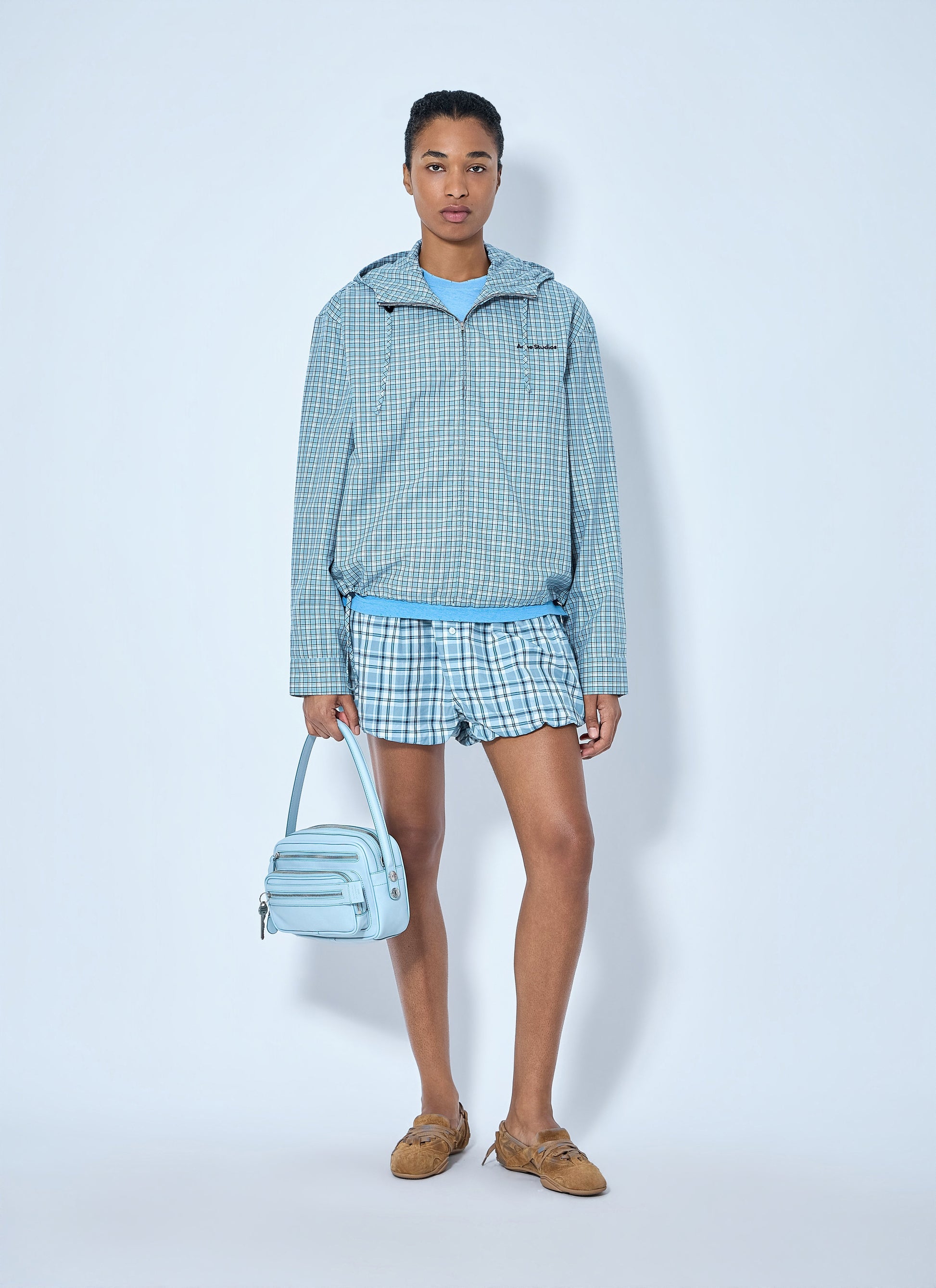 Acne Studios Women Hooded Check Jacket ACNE STUDIOS