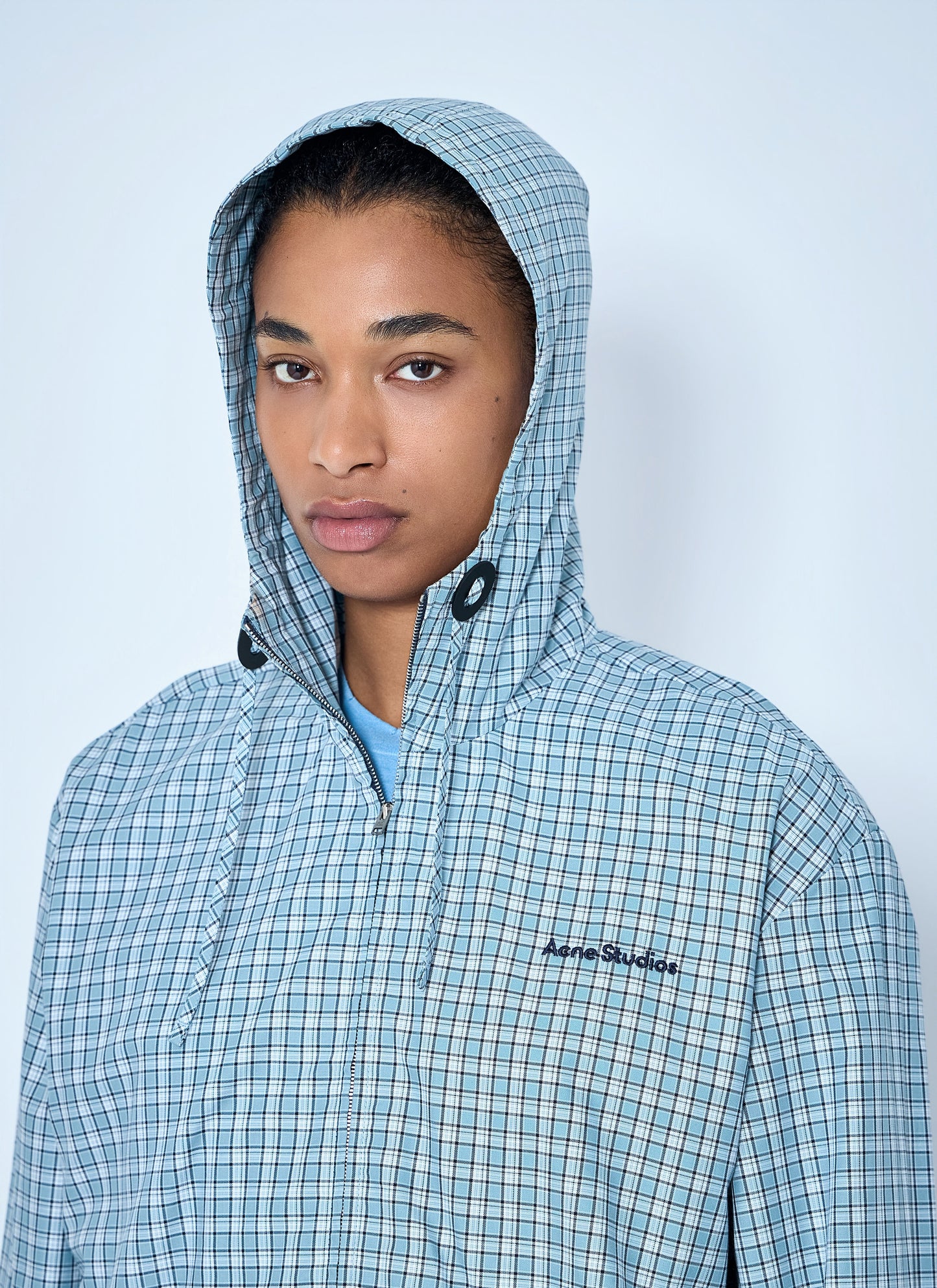 Acne Studios Women Hooded Check Jacket ACNE STUDIOS