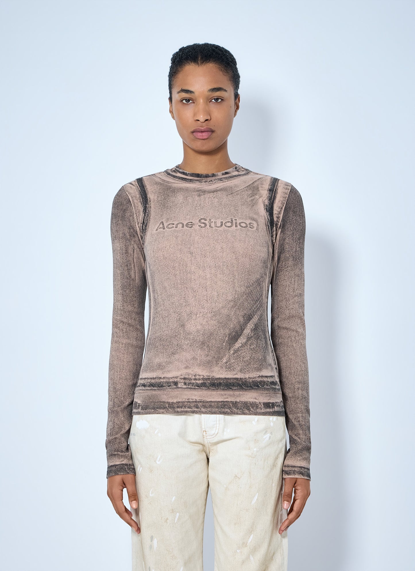 Acne Studios Women Long Sleeve Logo Top ACNE STUDIOS
