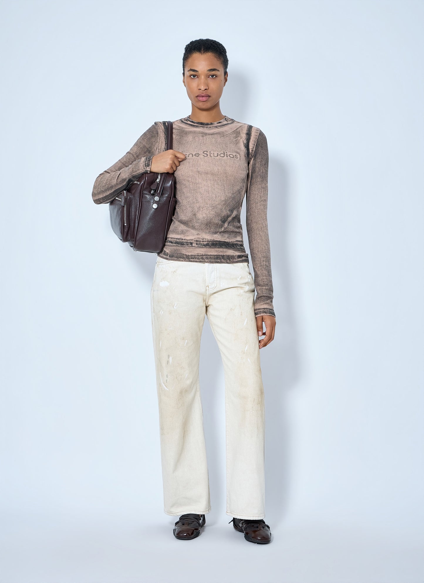 Acne Studios Women Long Sleeve Logo Top ACNE STUDIOS