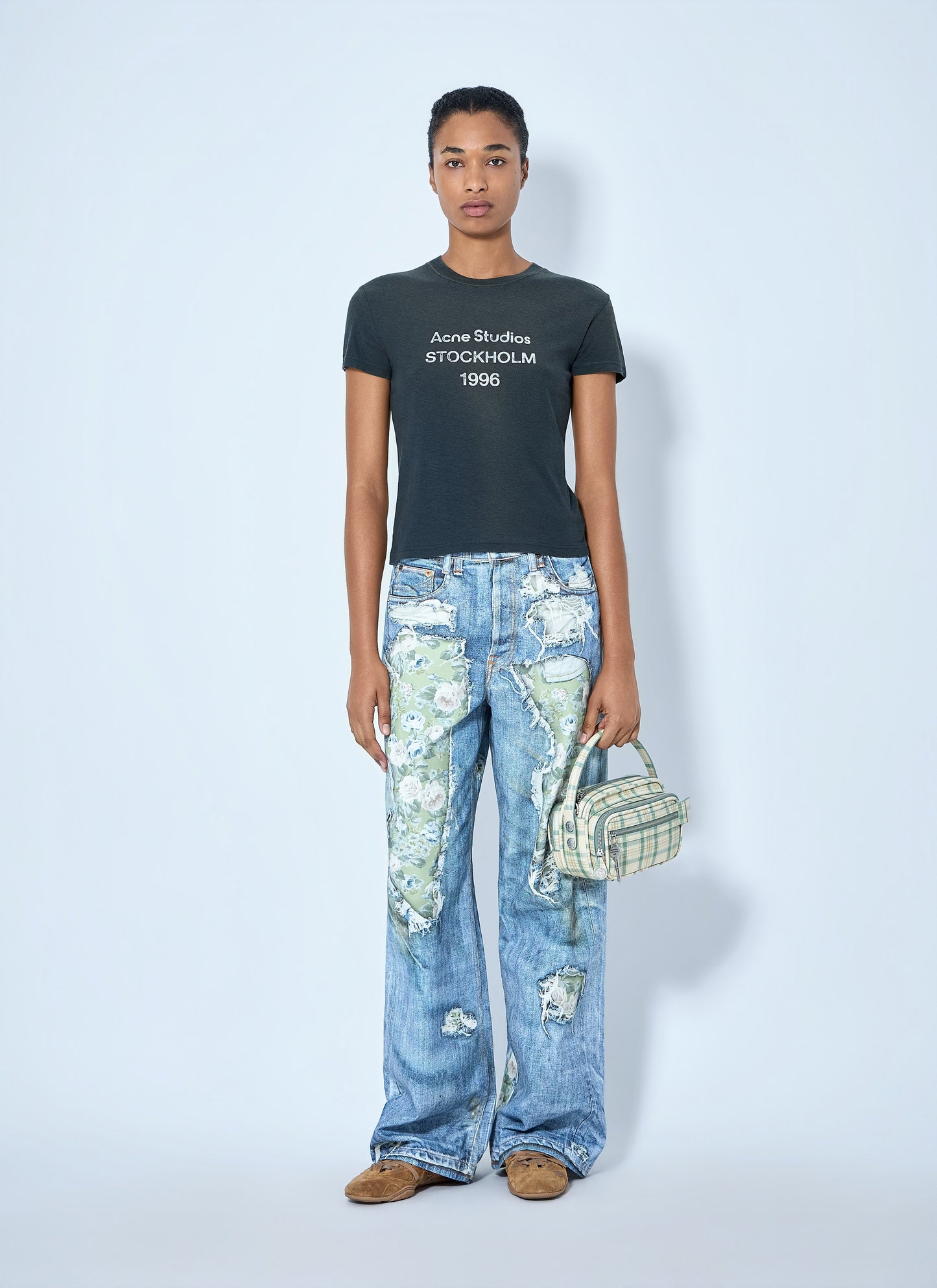 Acne Studios Women Distressed Floral Patchwork Jeans ACNE STUDIOS