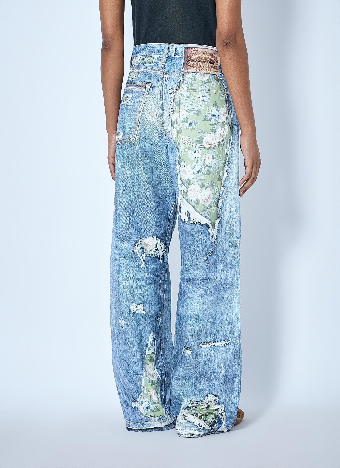 Acne Studios Women Distressed Floral Patchwork Jeans ACNE STUDIOS