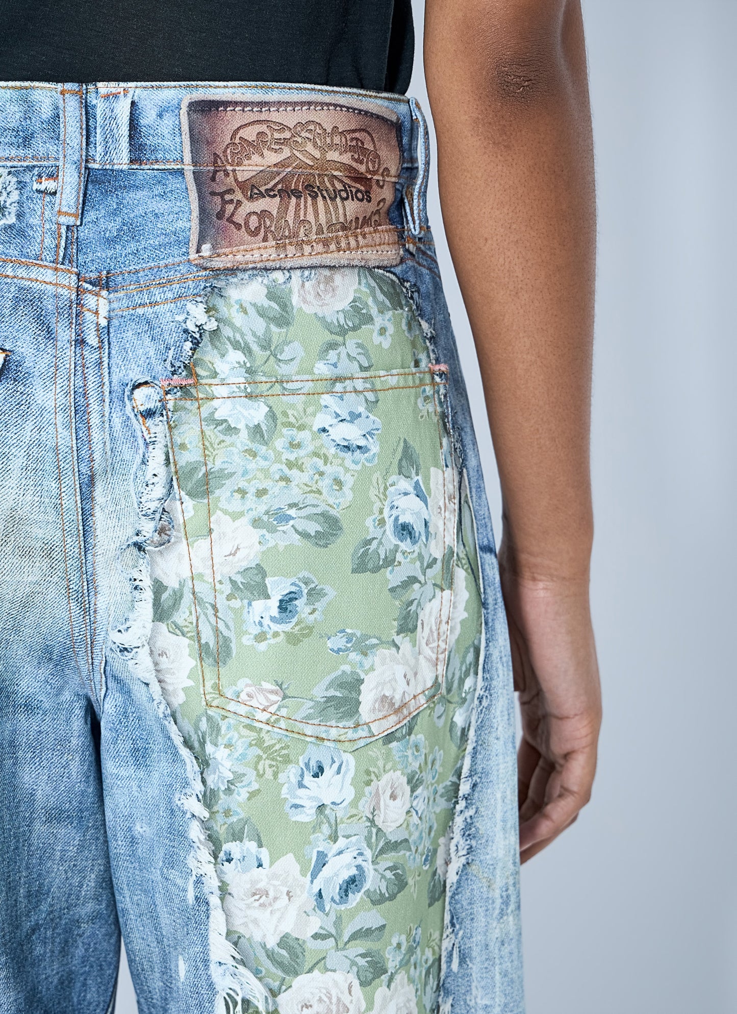 Acne Studios Women Distressed Floral Patchwork Jeans ACNE STUDIOS