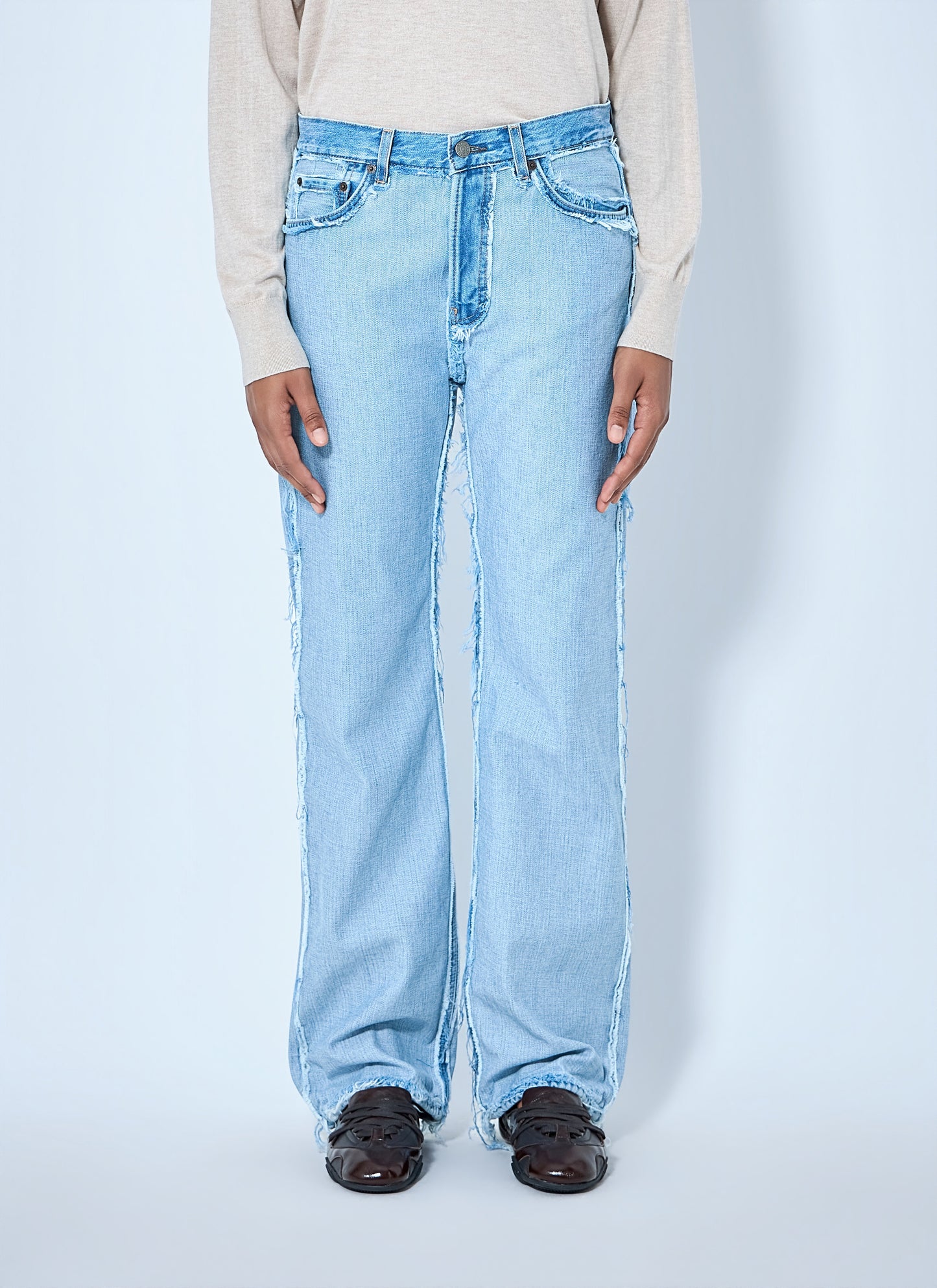 Acne Studios Women Frayed Denim Jeans ACNE STUDIOS