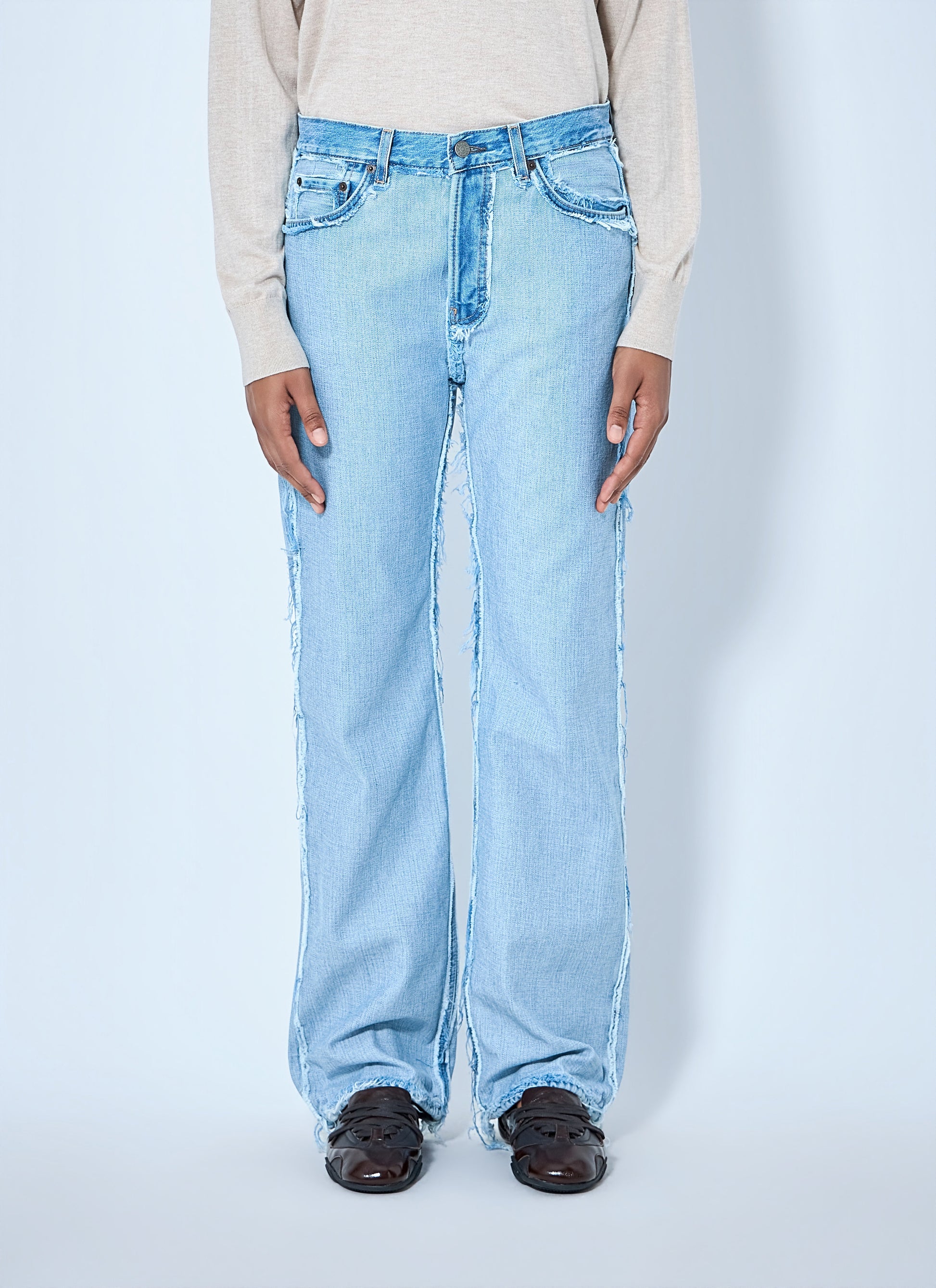 Acne Studios Women Frayed Denim Jeans ACNE STUDIOS