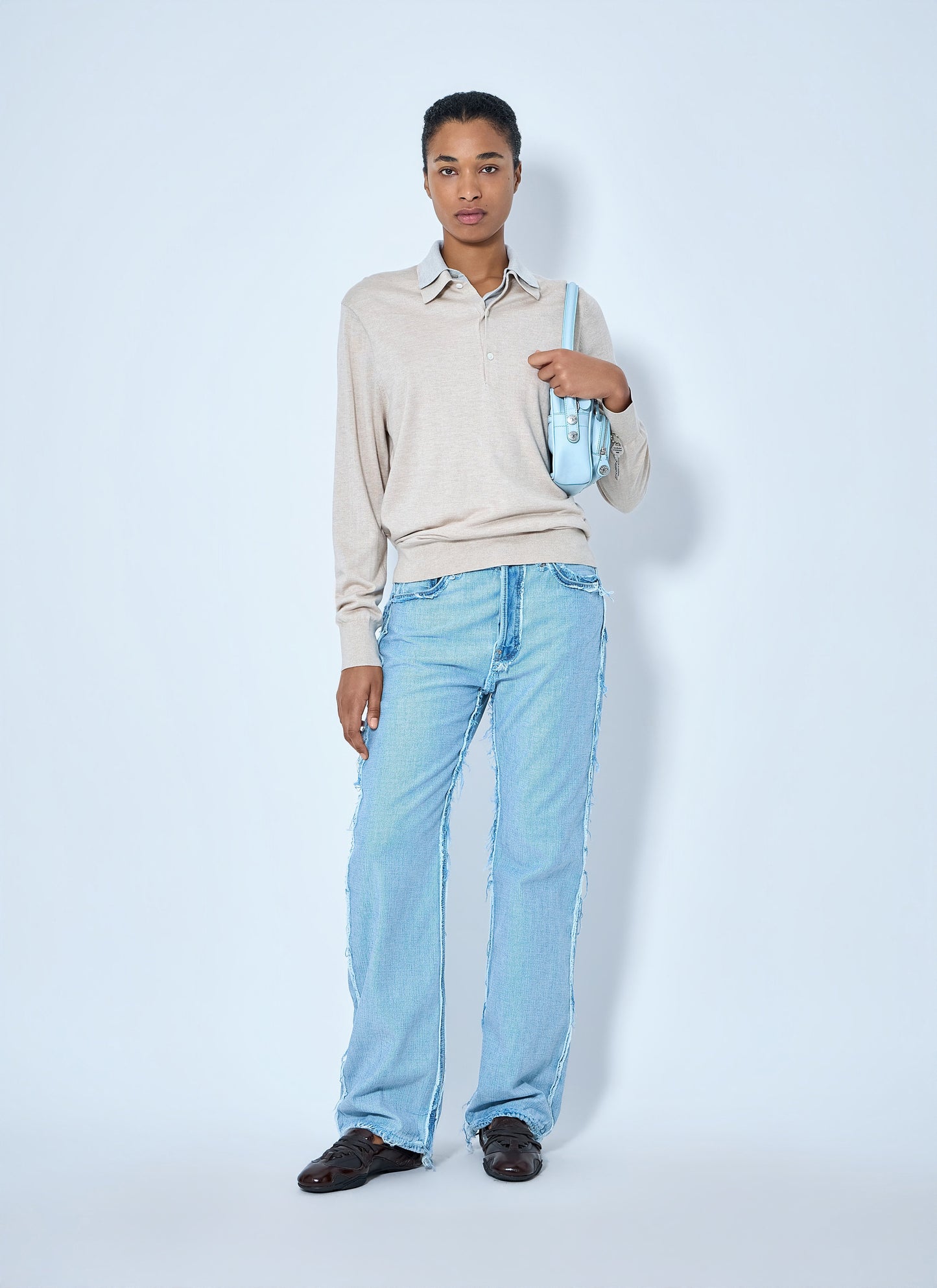 Acne Studios Women Frayed Denim Jeans ACNE STUDIOS