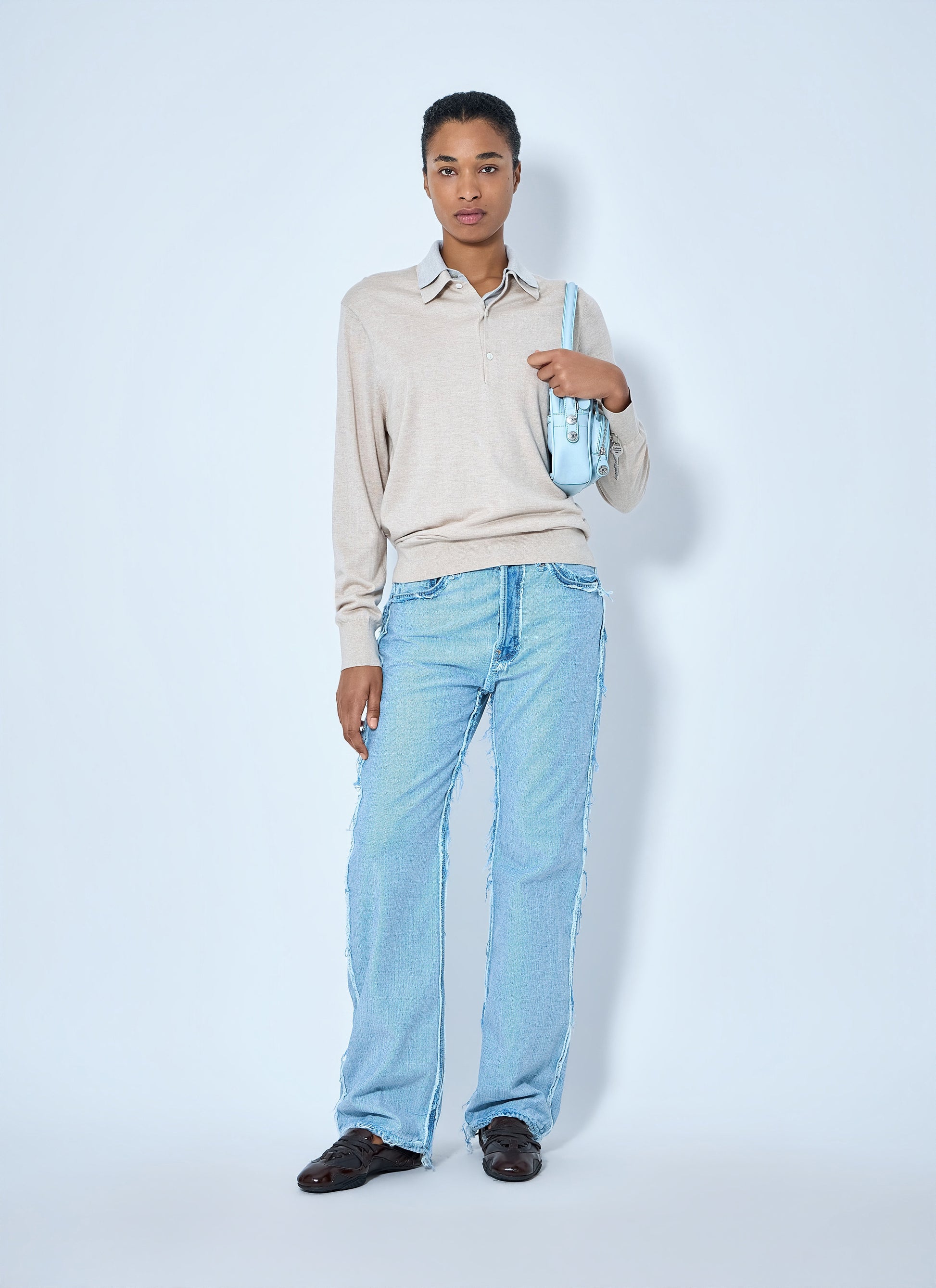 Acne Studios Women Frayed Denim Jeans ACNE STUDIOS