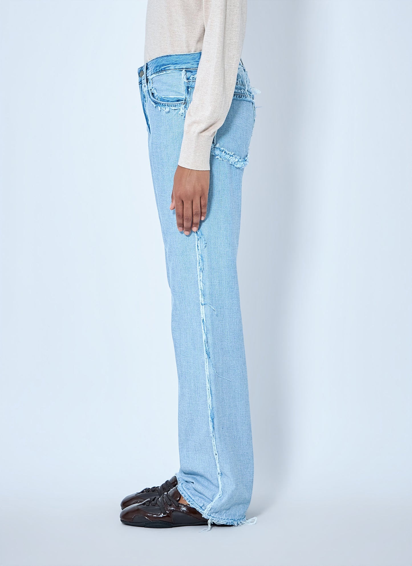 Acne Studios Women Frayed Denim Jeans ACNE STUDIOS