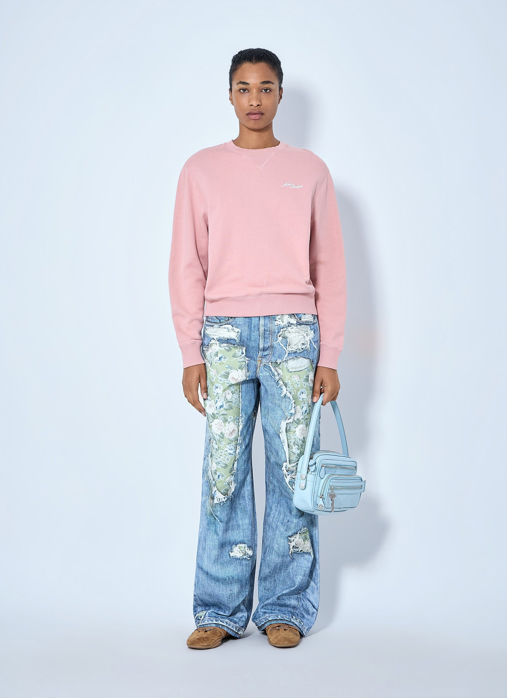 Acne Studios Women Fleece Sweatshirt With Logo ACNE STUDIOS