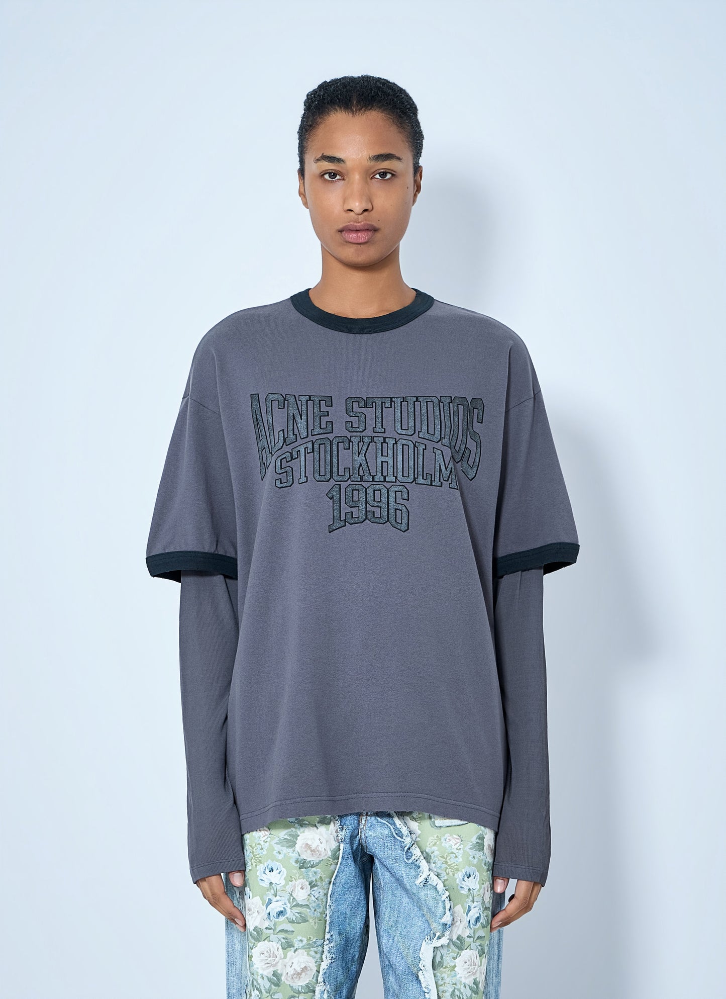 Acne Studios Women Layered Graphic T-Shirt ACNE STUDIOS