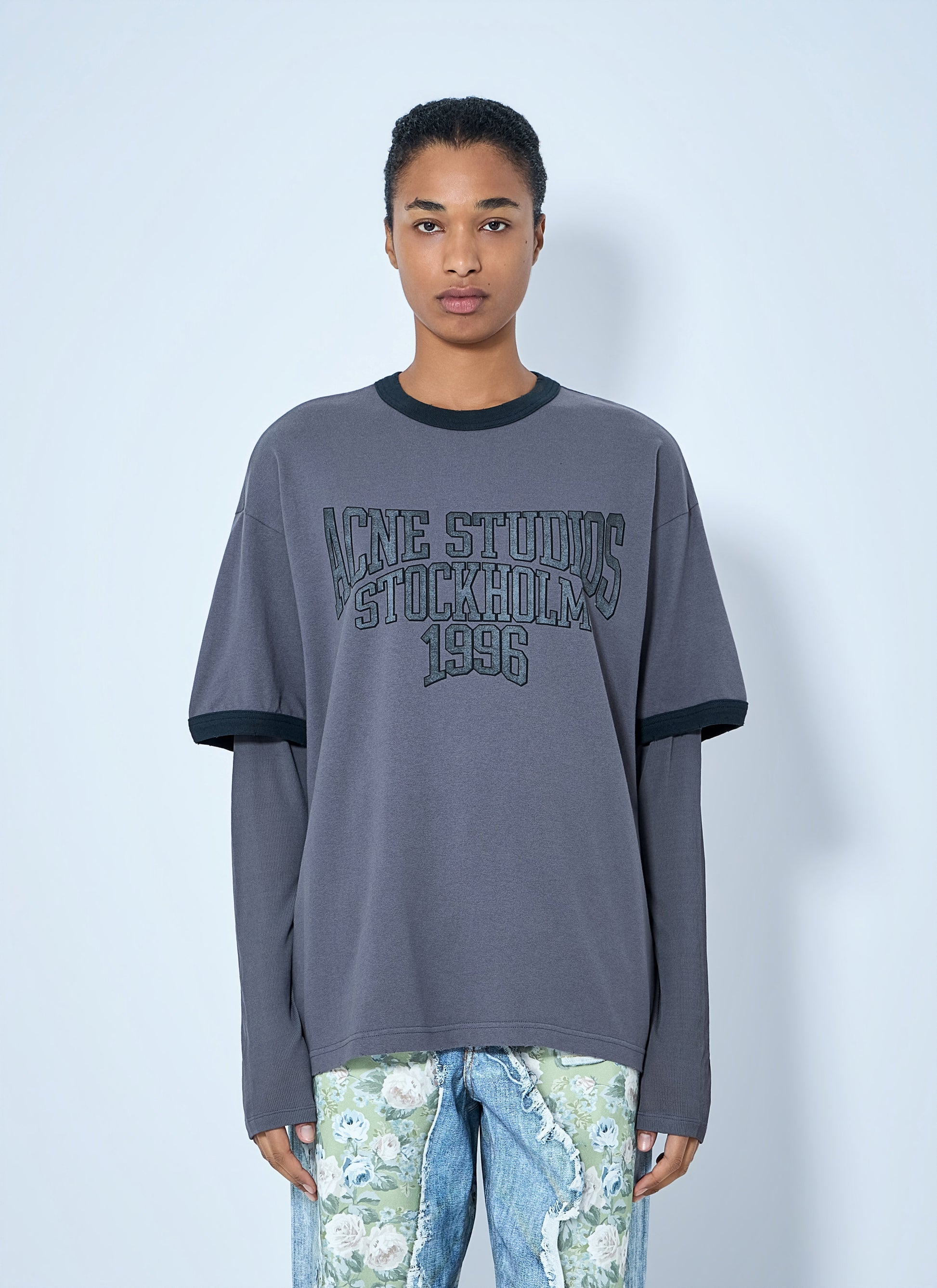 Acne Studios Women Layered Graphic T-Shirt ACNE STUDIOS