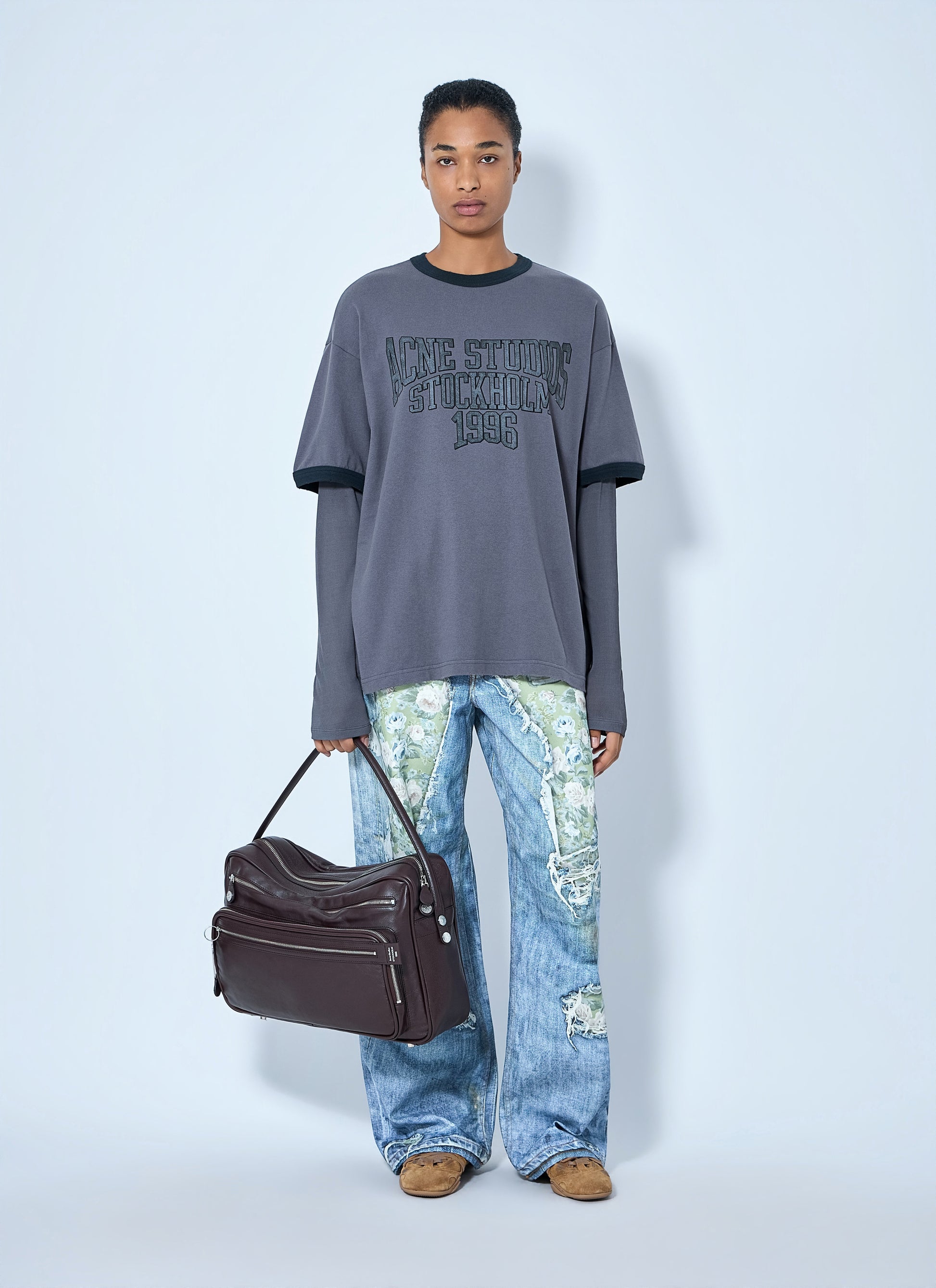 Acne Studios Women Layered Graphic T-Shirt ACNE STUDIOS