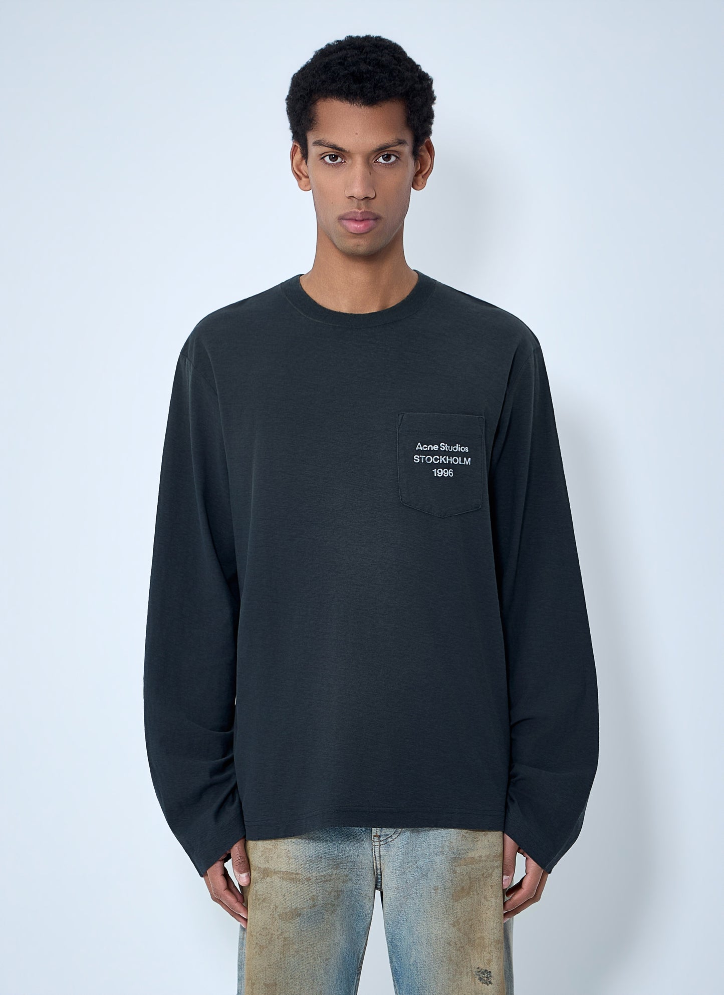 Acne Studios Women Long Sleeve Cotton Jersey T-Shirt ACNE STUDIOS