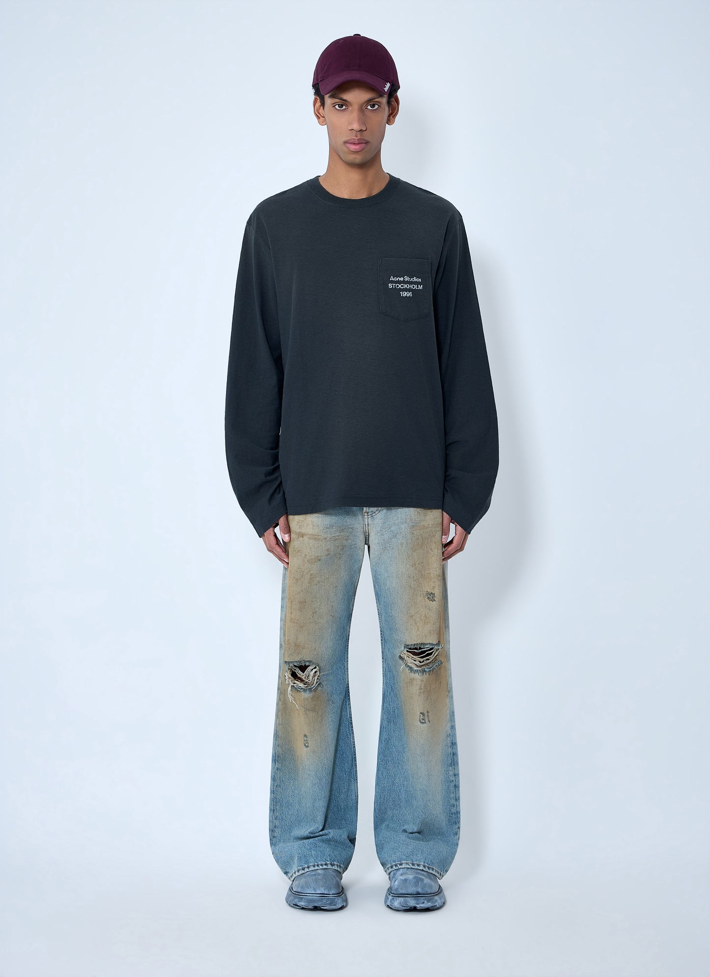Acne Studios Women Long Sleeve Cotton Jersey T-Shirt ACNE STUDIOS