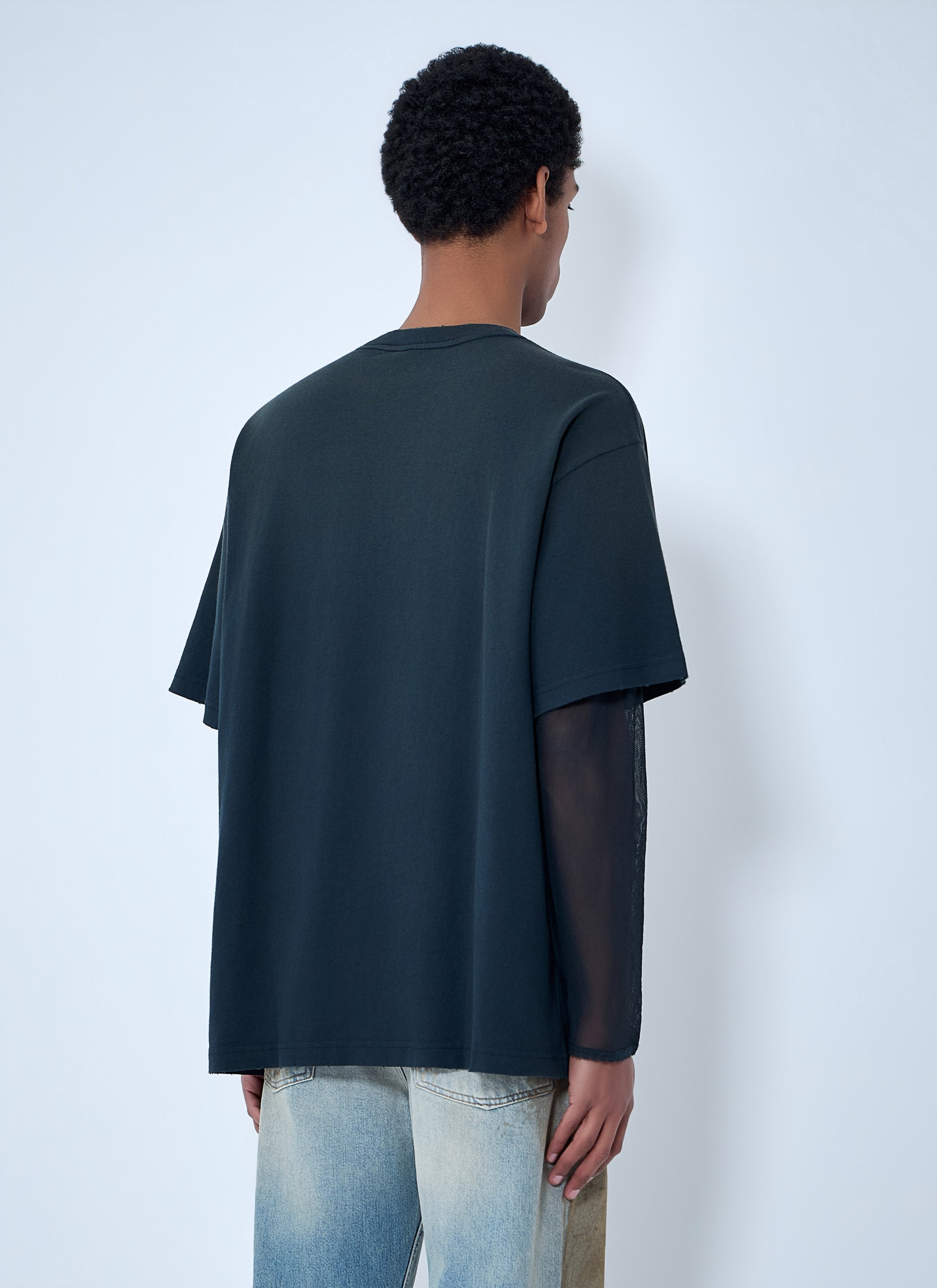 Acne Studios Men Layered Logo Embellished T-Shirt ACNE STUDIOS