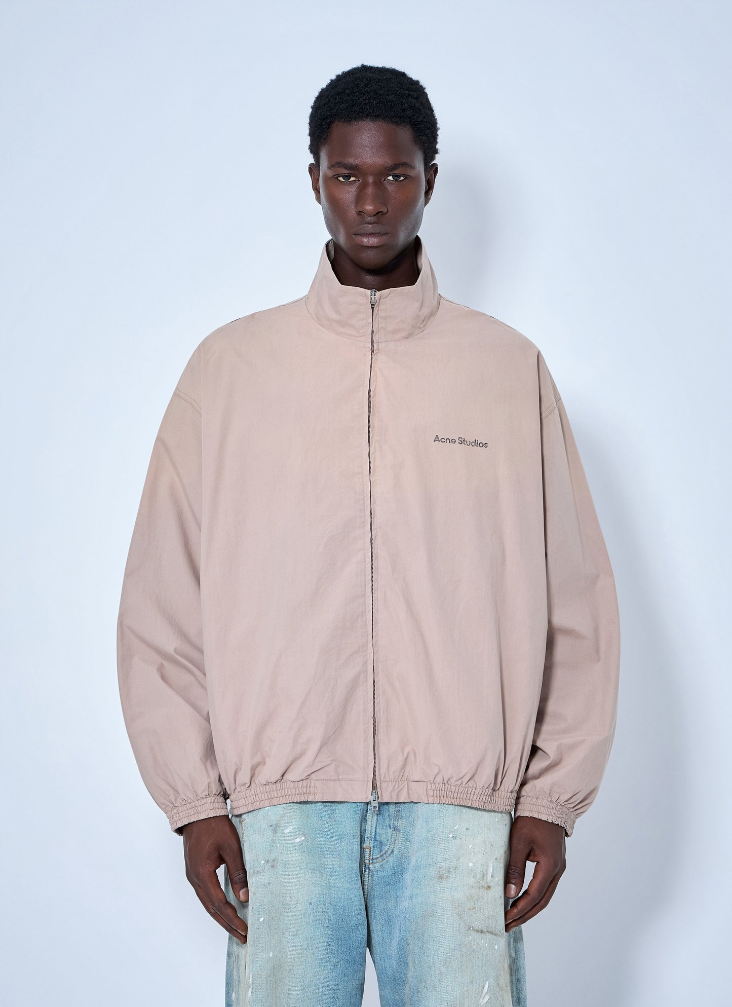 Acne Studios Men Logo Printed Zip-Up Jacket ACNE STUDIOS