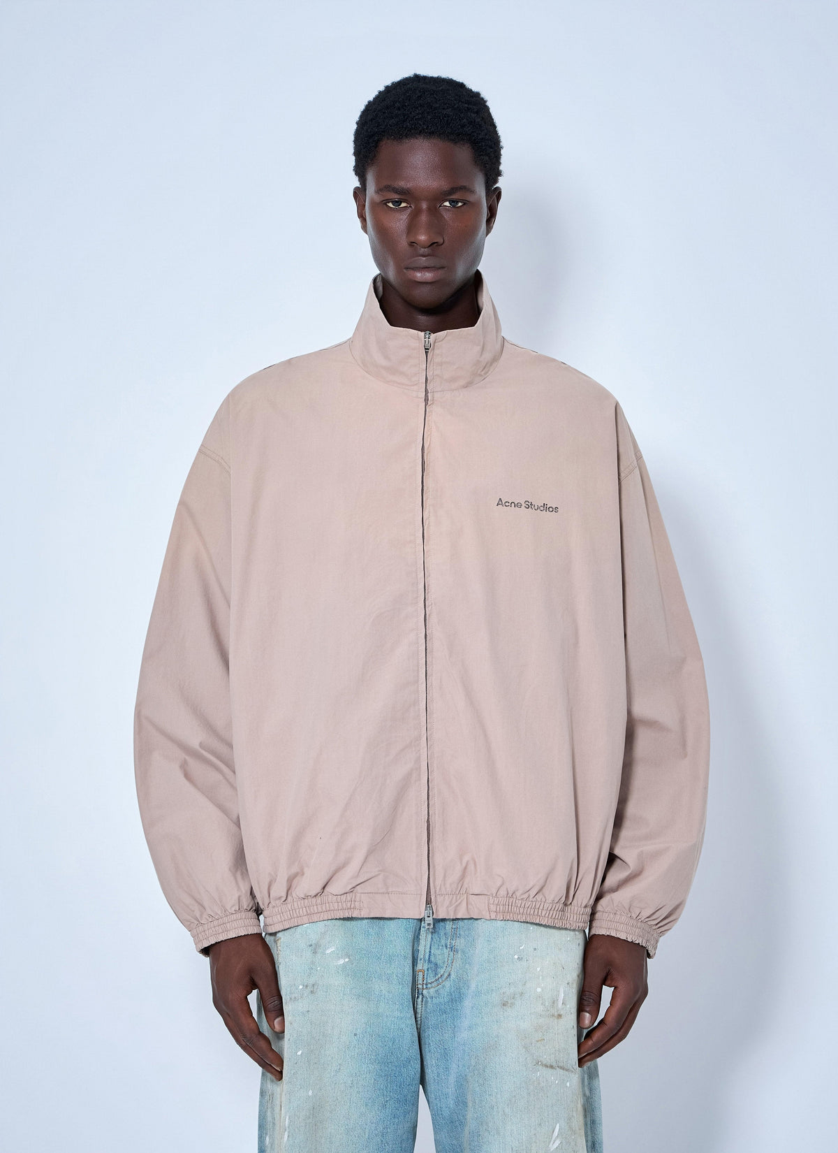 Acne Studios Men Logo Printed Zip-Up Jacket ACNE STUDIOS