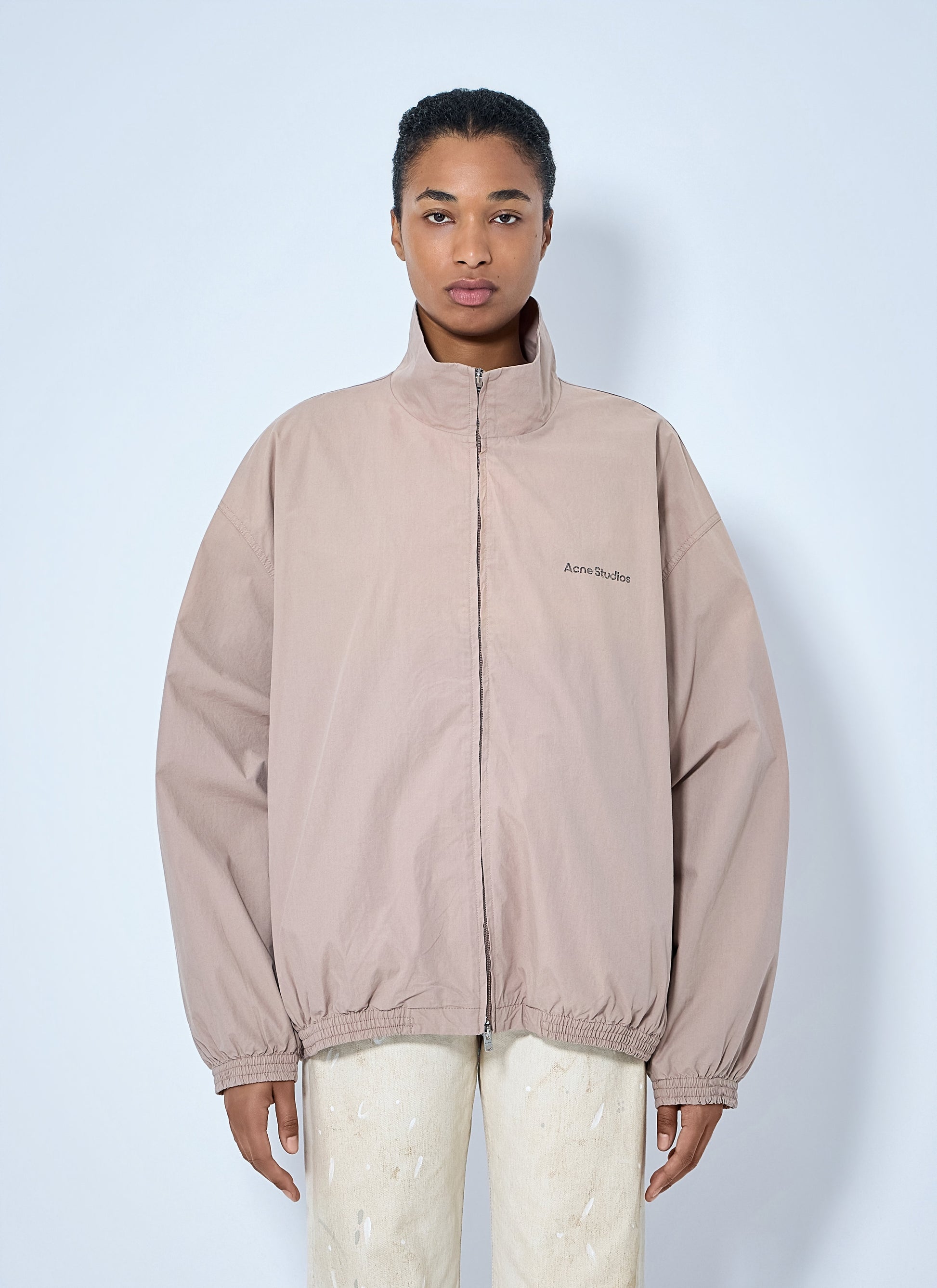 Acne Studios Men Logo Printed Zip-Up Jacket ACNE STUDIOS