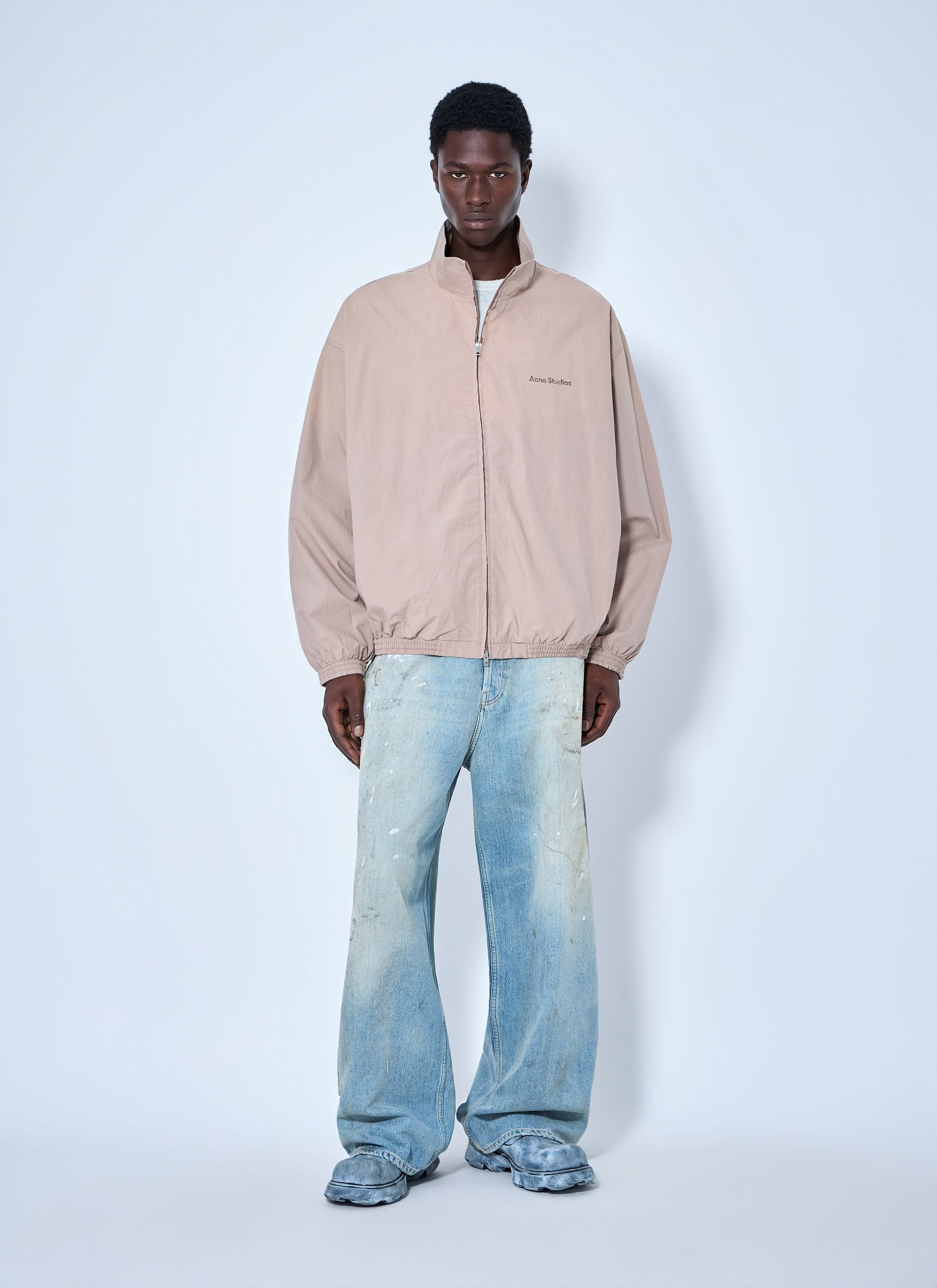 Acne Studios Men Logo Printed Zip-Up Jacket ACNE STUDIOS