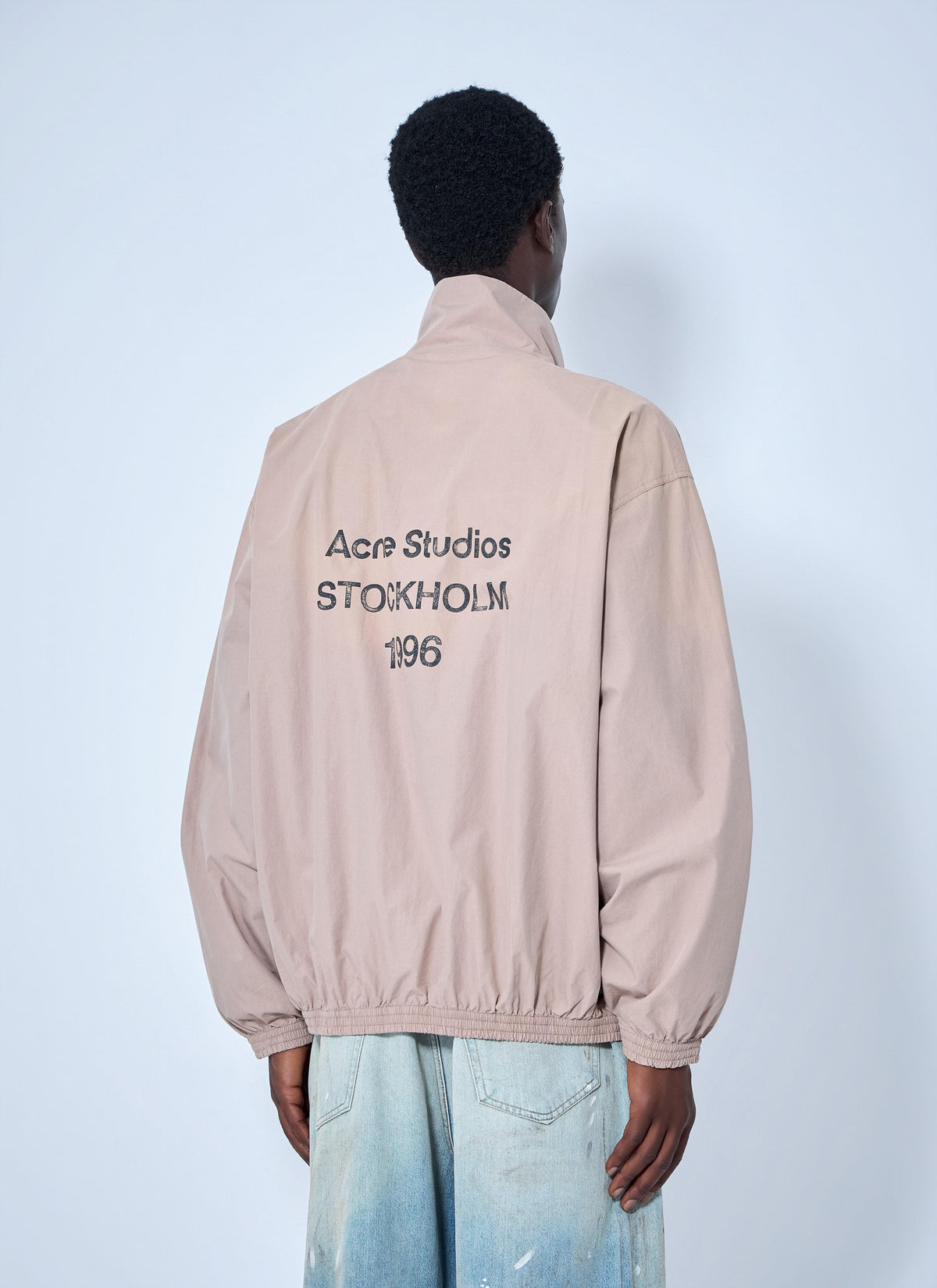 Acne Studios Men Logo Printed Zip-Up Jacket ACNE STUDIOS