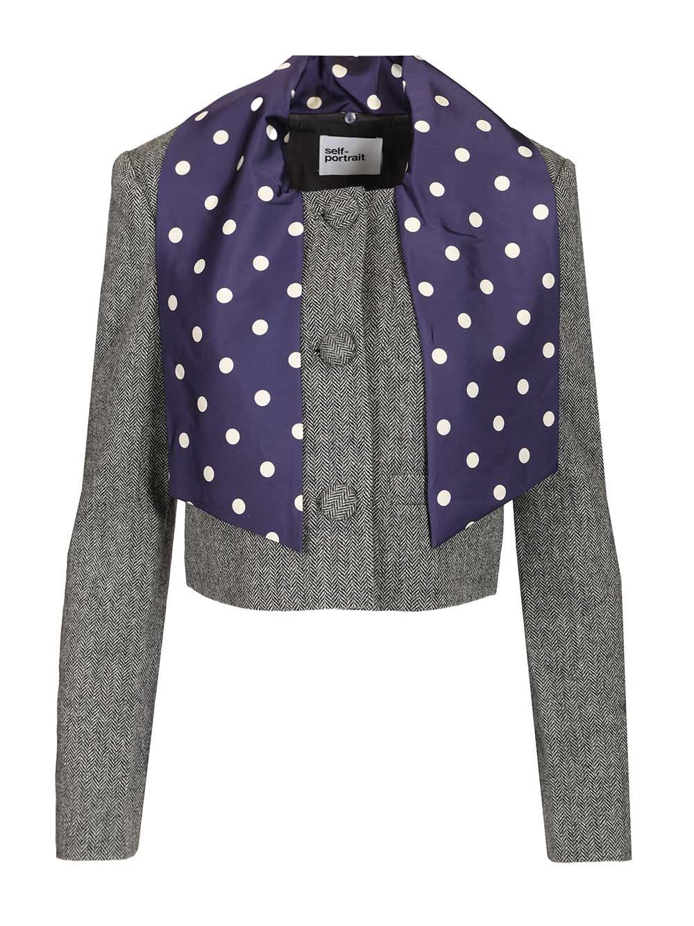 Self-Portrait Women Herringbone Jacket SELF-PORTRAIT