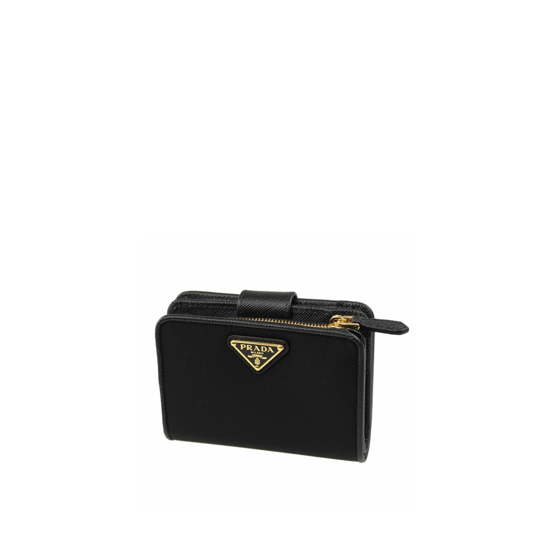 Prada Nylon And Leather French Wallet Women PRADA