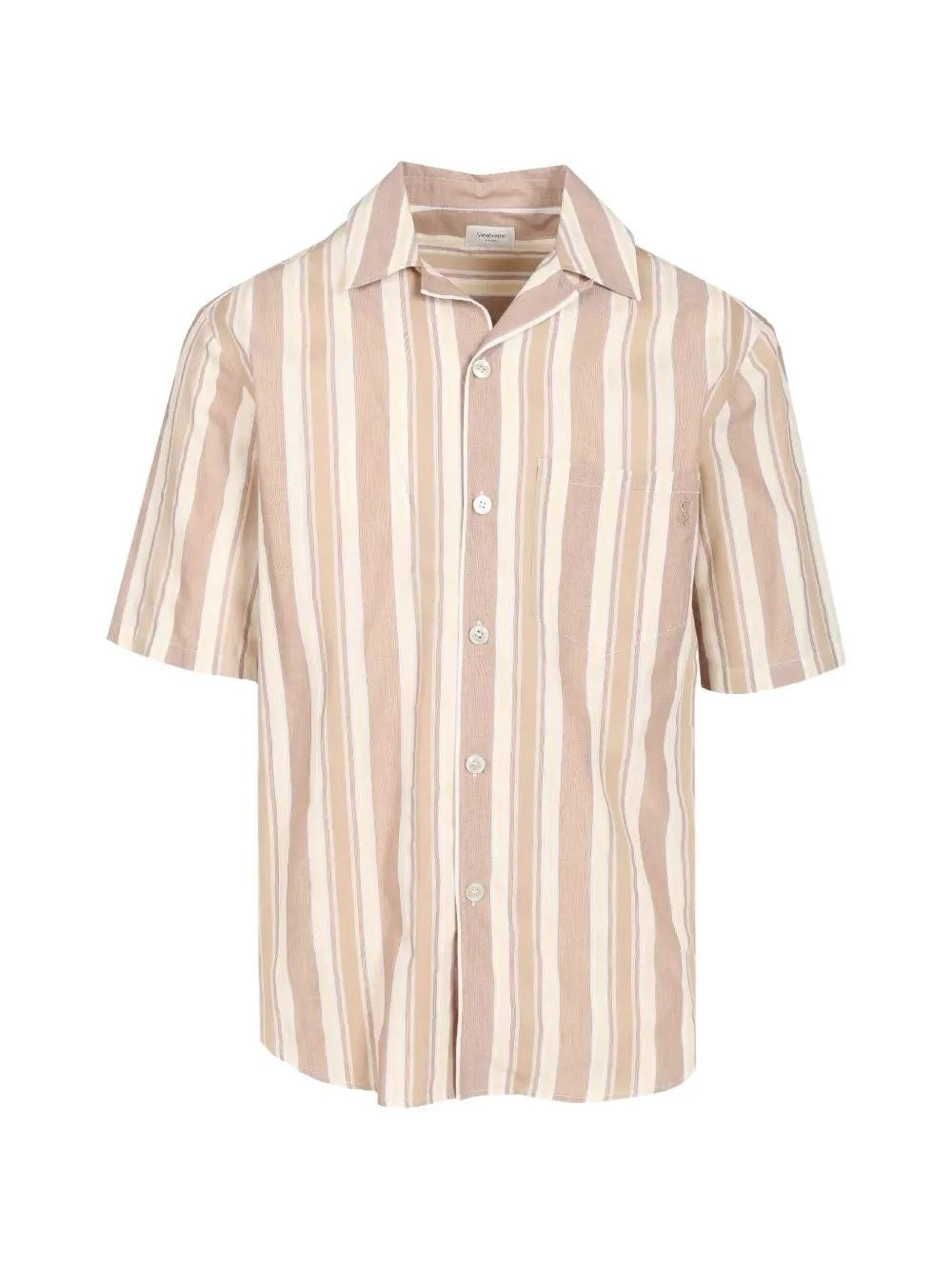 Saint Laurent Men Striped Cotton Shirt SAINT LAURENT
